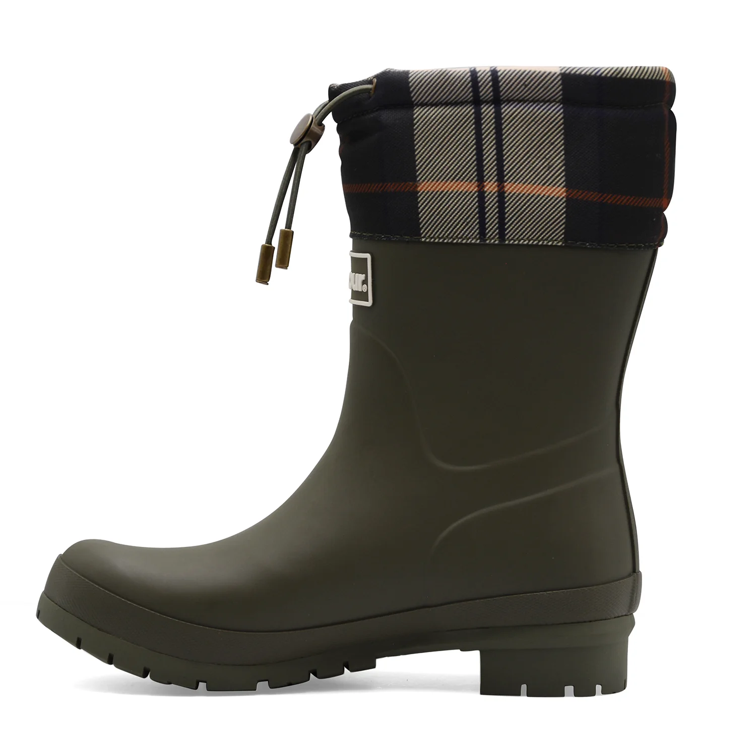 Stivali Barbour Mowbray Donna Gomma Verde Classico Con Motivo Tartan - Image 4
