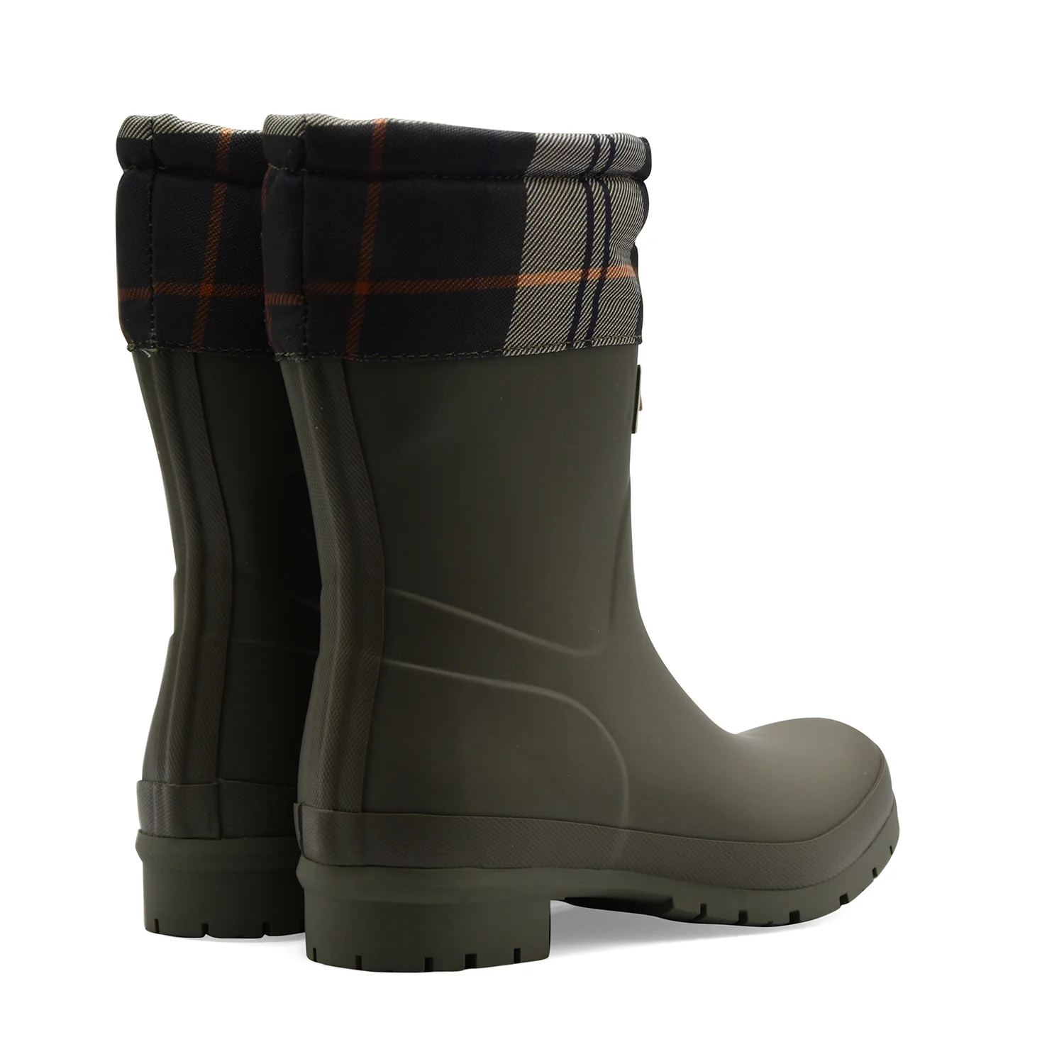 Stivali Barbour Mowbray Donna Gomma Verde Classico Con Motivo Tartan - Image 5
