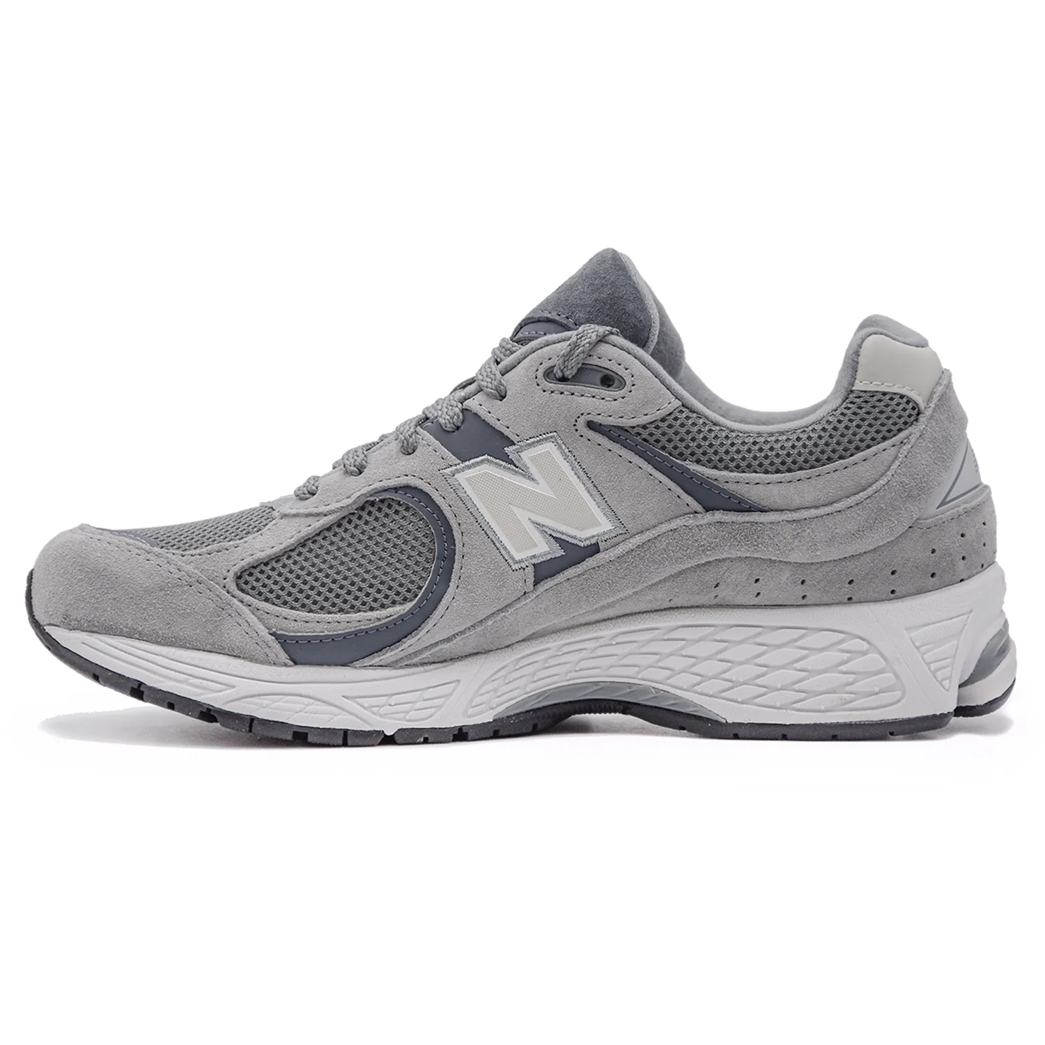 Sneakers New Balance Uomo 2002R Grigio Con Tomaia In Pigskin - Image 4