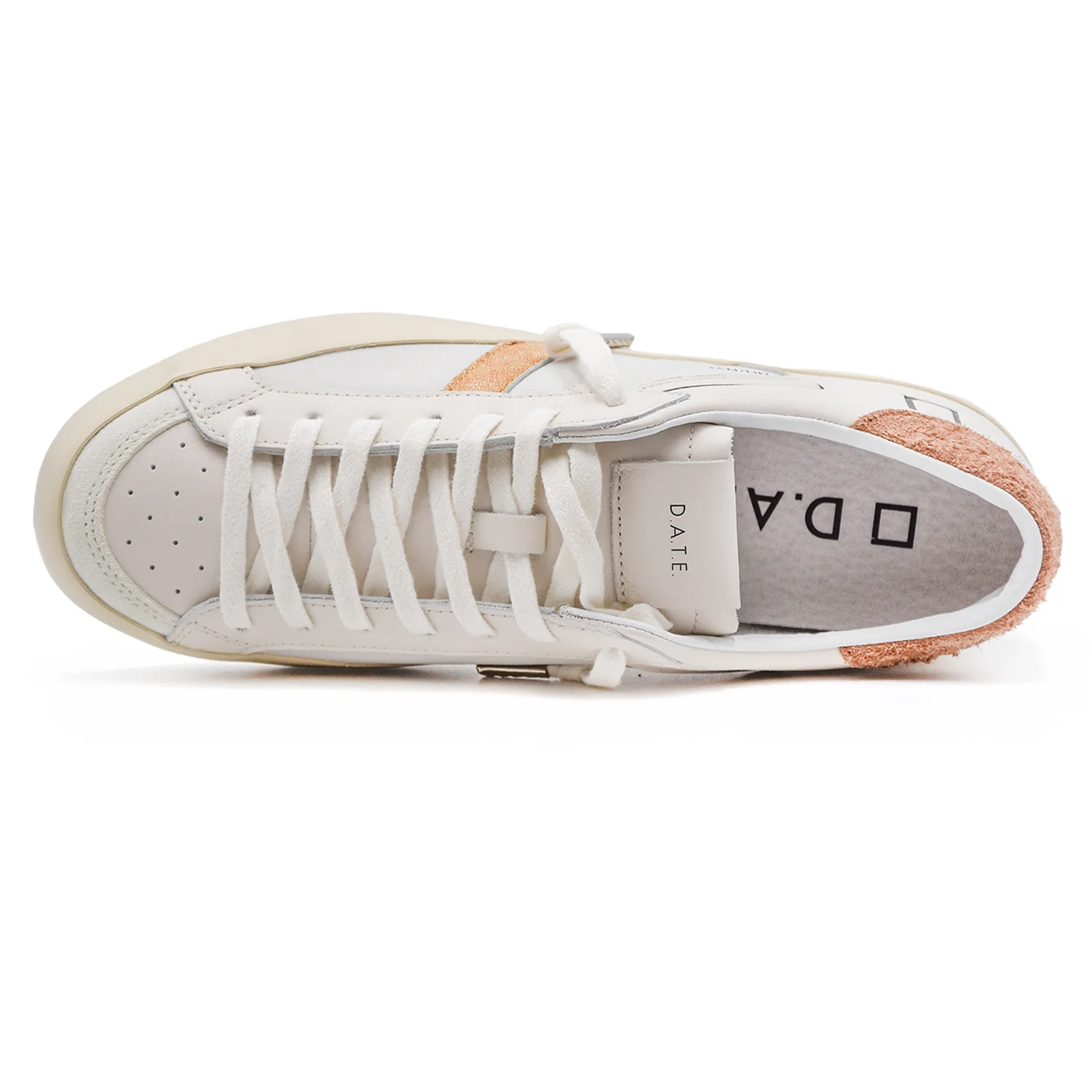 D.A.T.E. Sneakers Hill Low Bianco Con Suola Effetto Used Uomo - Image 3