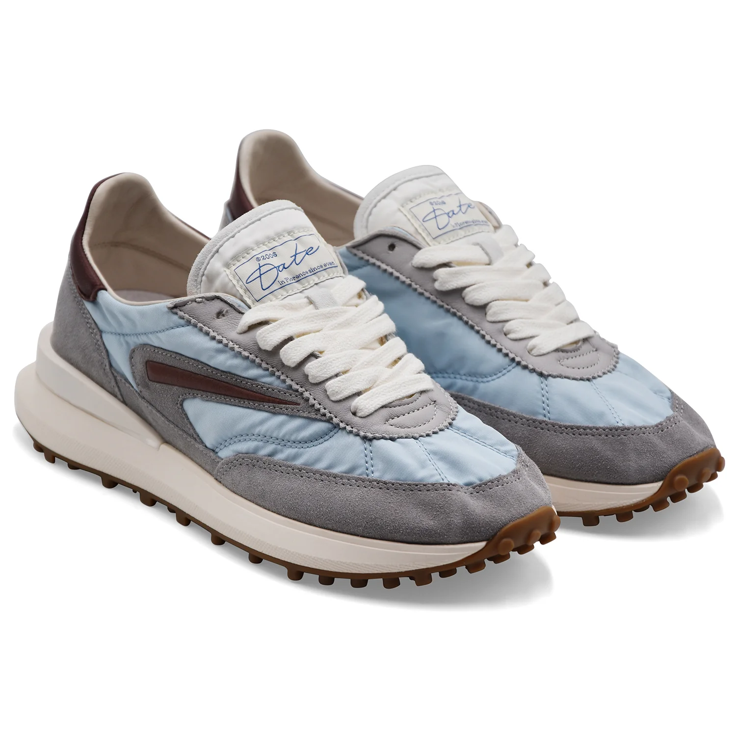 Sneakers D.A.T.E. Uomo Athleta Nylon Light Sky Stile Sportivo - Image 2