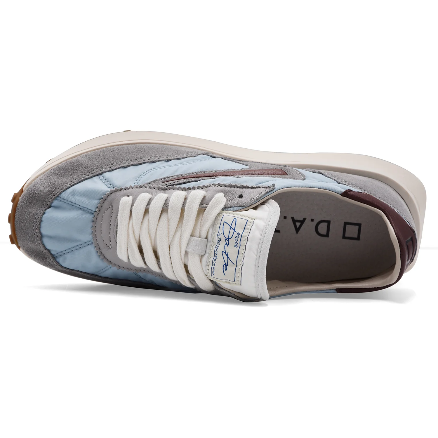Sneakers D.A.T.E. Uomo Athleta Nylon Light Sky Stile Sportivo - Image 3