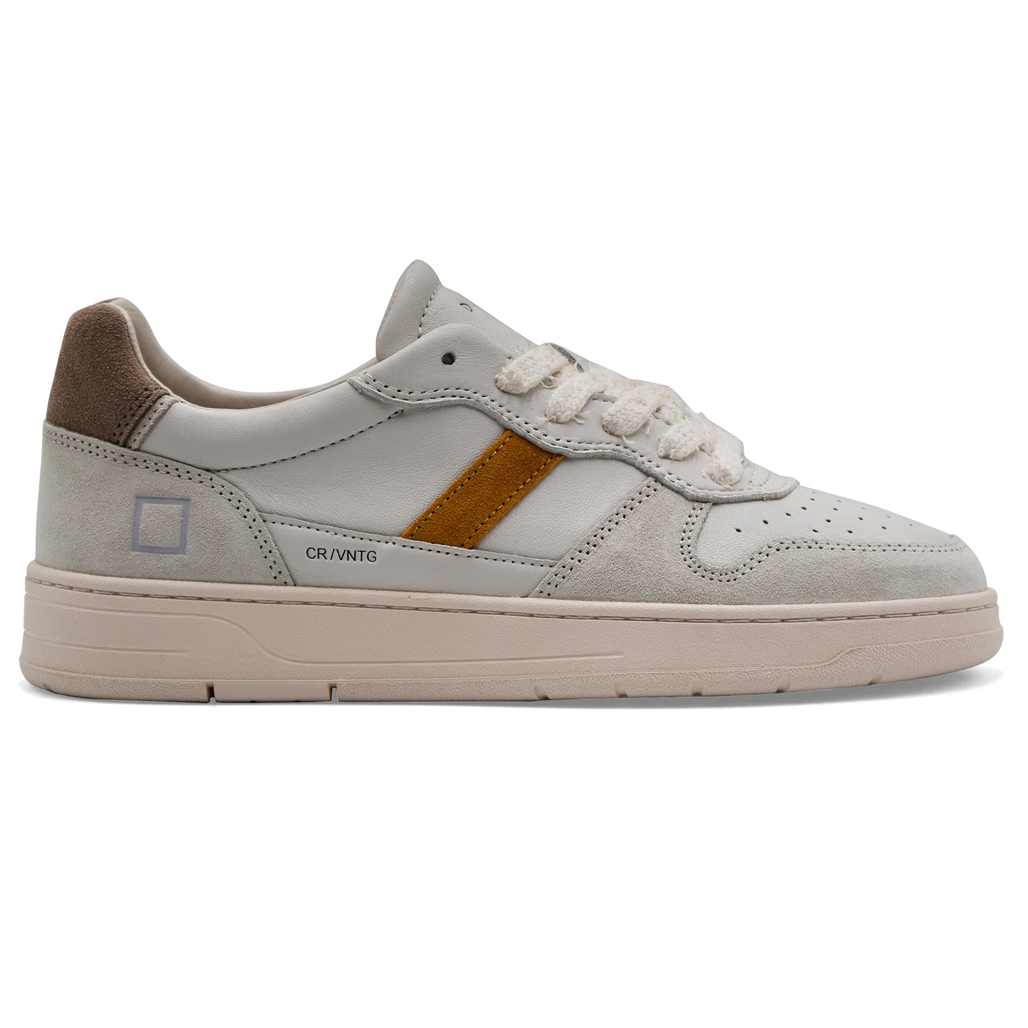 Sneakers D.A.T.E. Court 2.0 Uomo In Vintage Calf Ivory Basket
