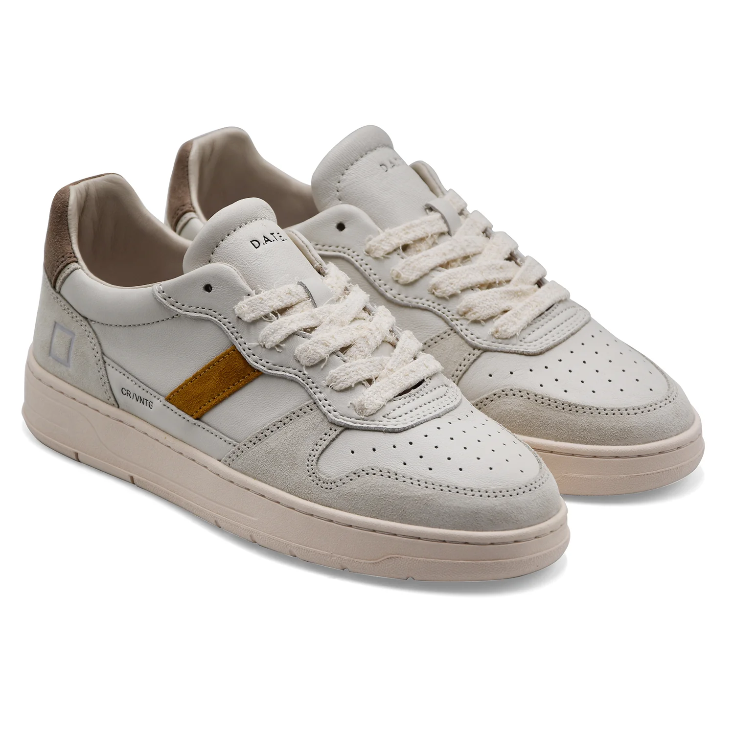 Sneakers D.A.T.E. Court 2.0 Uomo In Vintage Calf Ivory Basket - Image 2