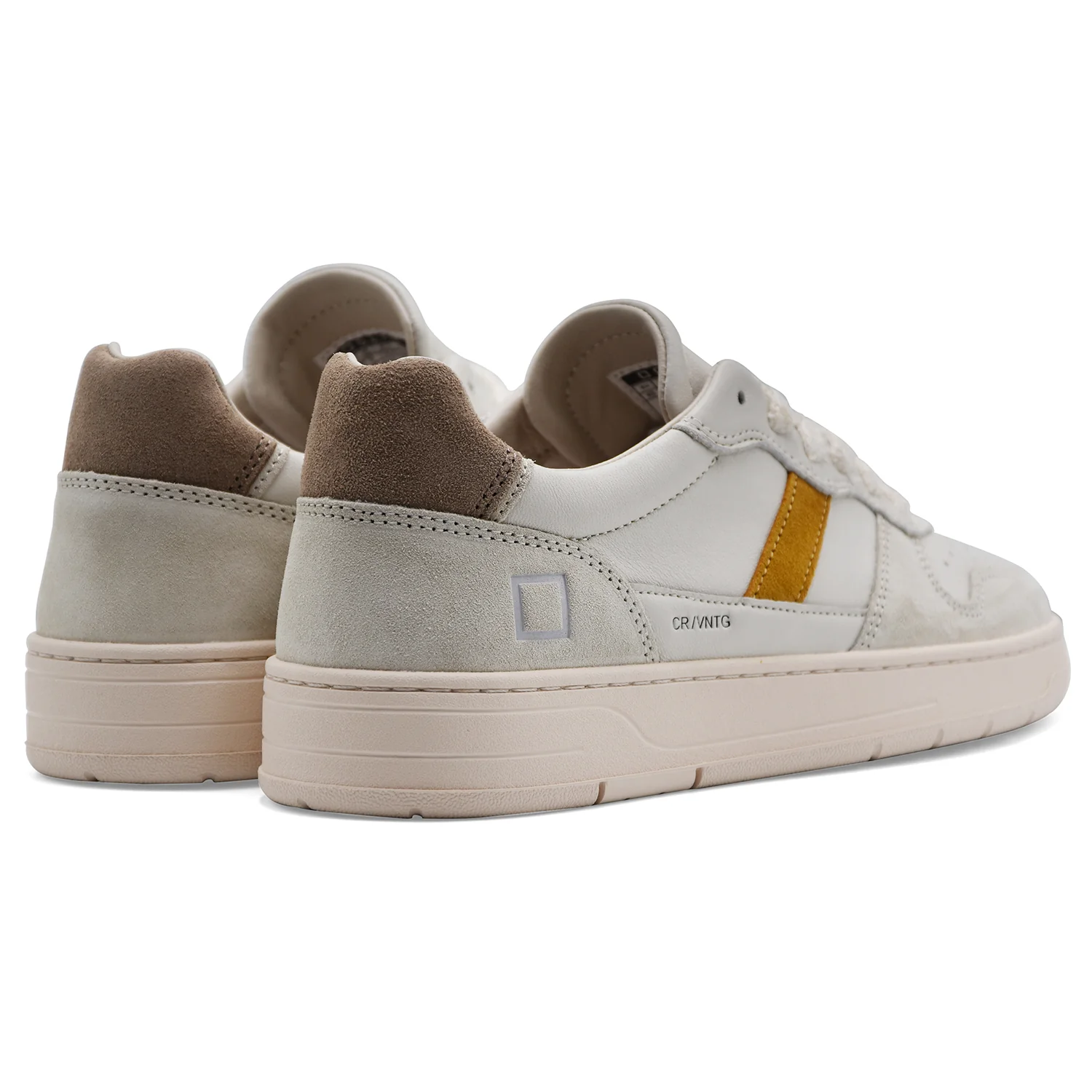Sneakers D.A.T.E. Court 2.0 Uomo In Vintage Calf Ivory Basket - Image 3
