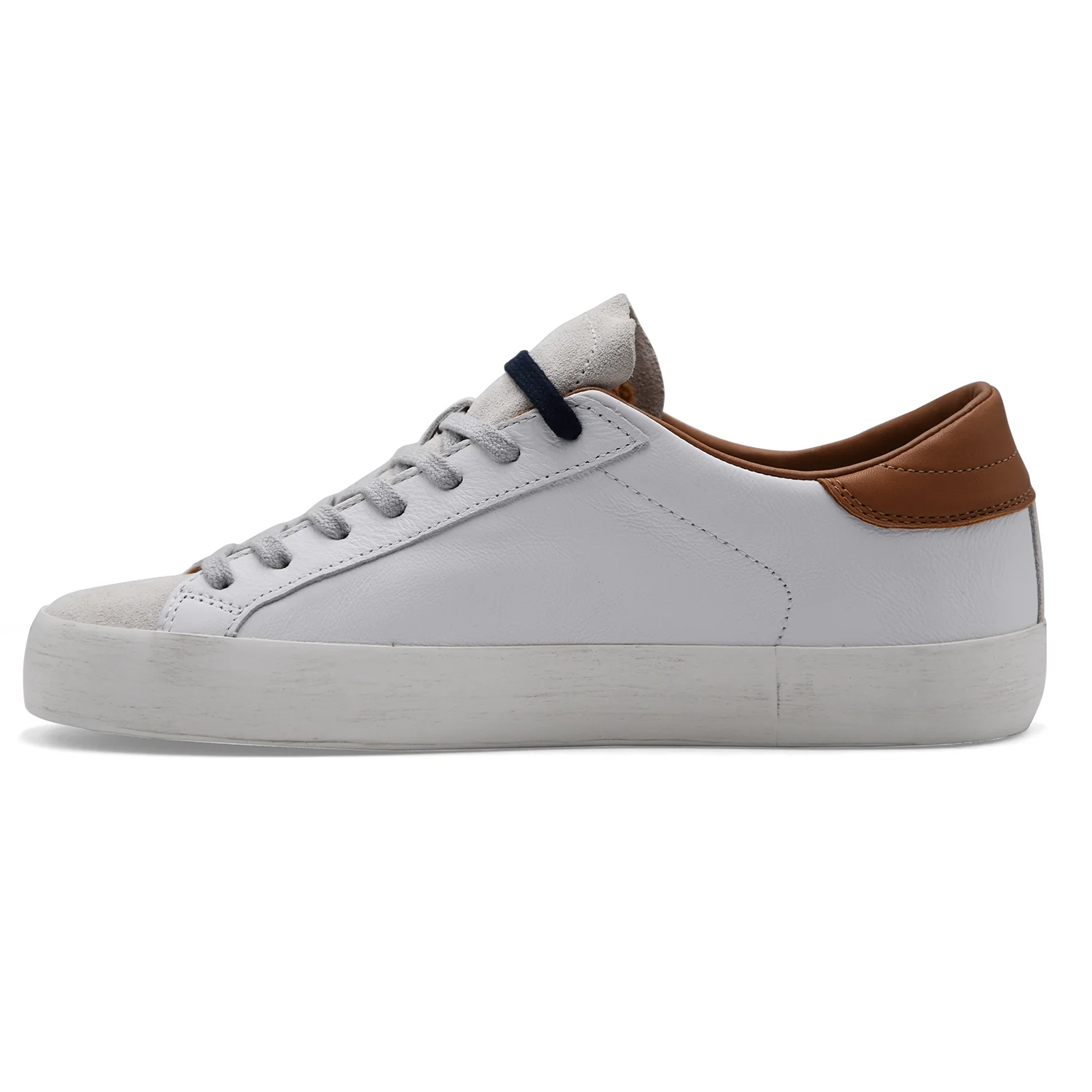 Sneakers D.A.T.E. Uomo Hill Low Bianco Cuoio Look Casual Curato - Image 4