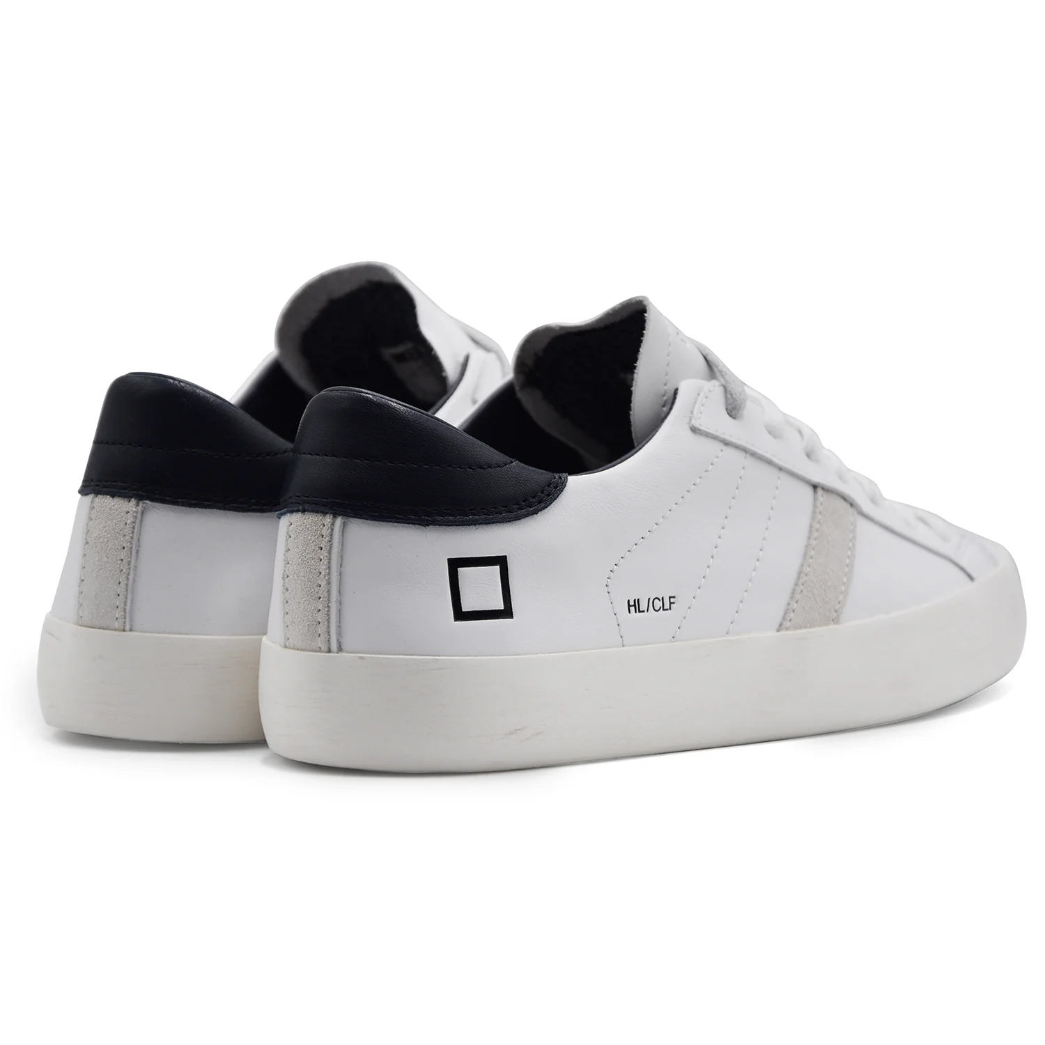 Sneakers D.A.T.E. Hill Low Uomo Bianco Talloncino Posteriore Blu - Image 5