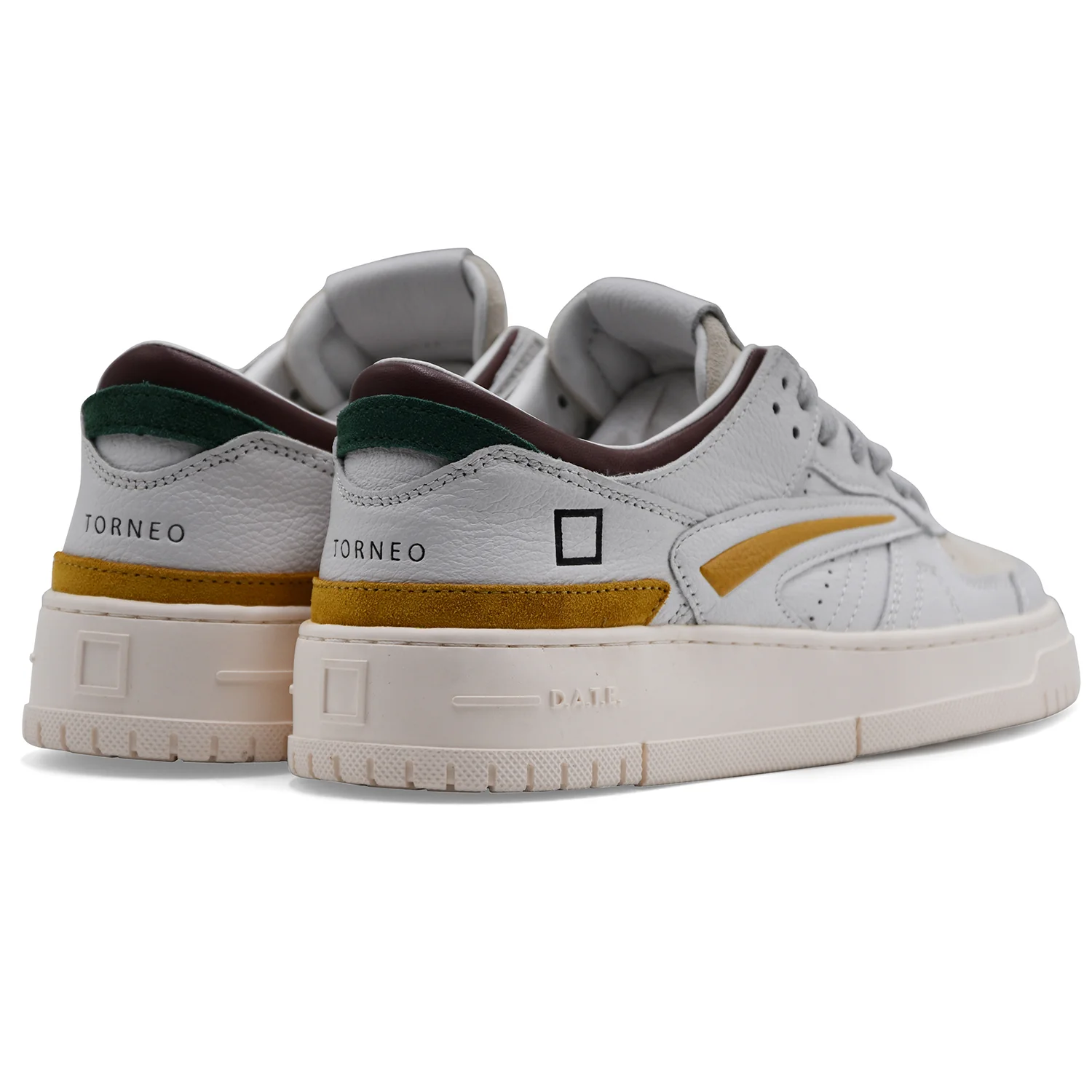 Sneakers D.A.T.E. Torneo Colored White Mustard Uomo Traspirabile - Image 3