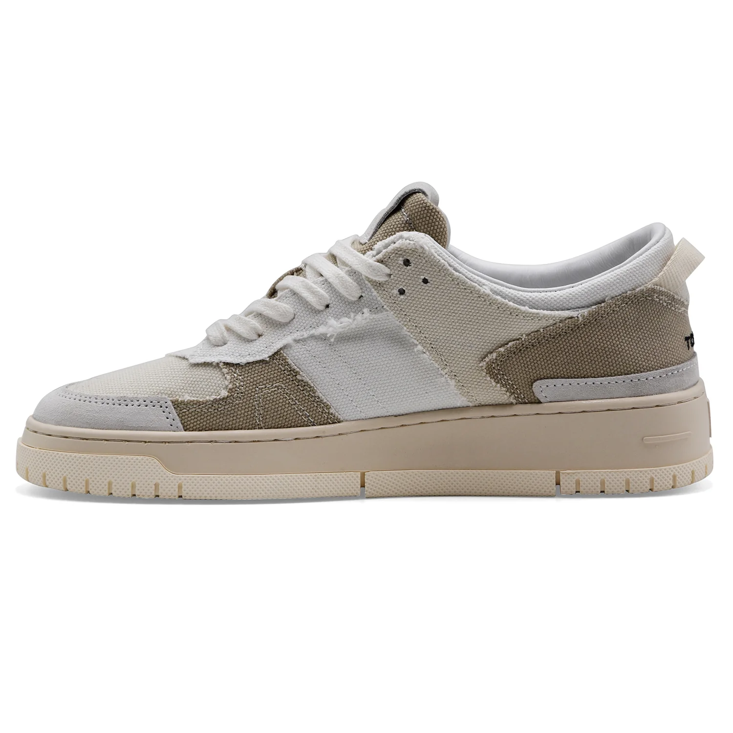 Sneakers Uomo D.A.T.E. Torneo Fringed Natural Bianco E Beige - Image 5