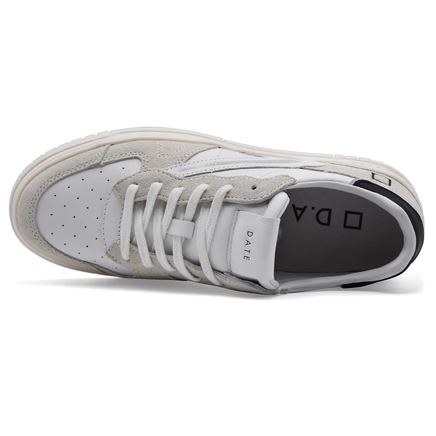 Sneakers D.A.T.E. Torneo Pure Basic Uomo Bianco Nero Minimale - Image 5