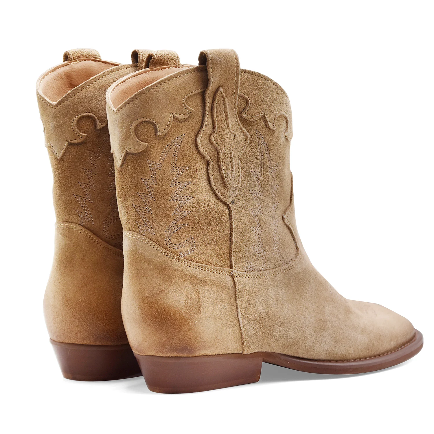 Texani Donna Gisél Moiré MALAWI Vera Pelle Scamosciata Beige - Image 3