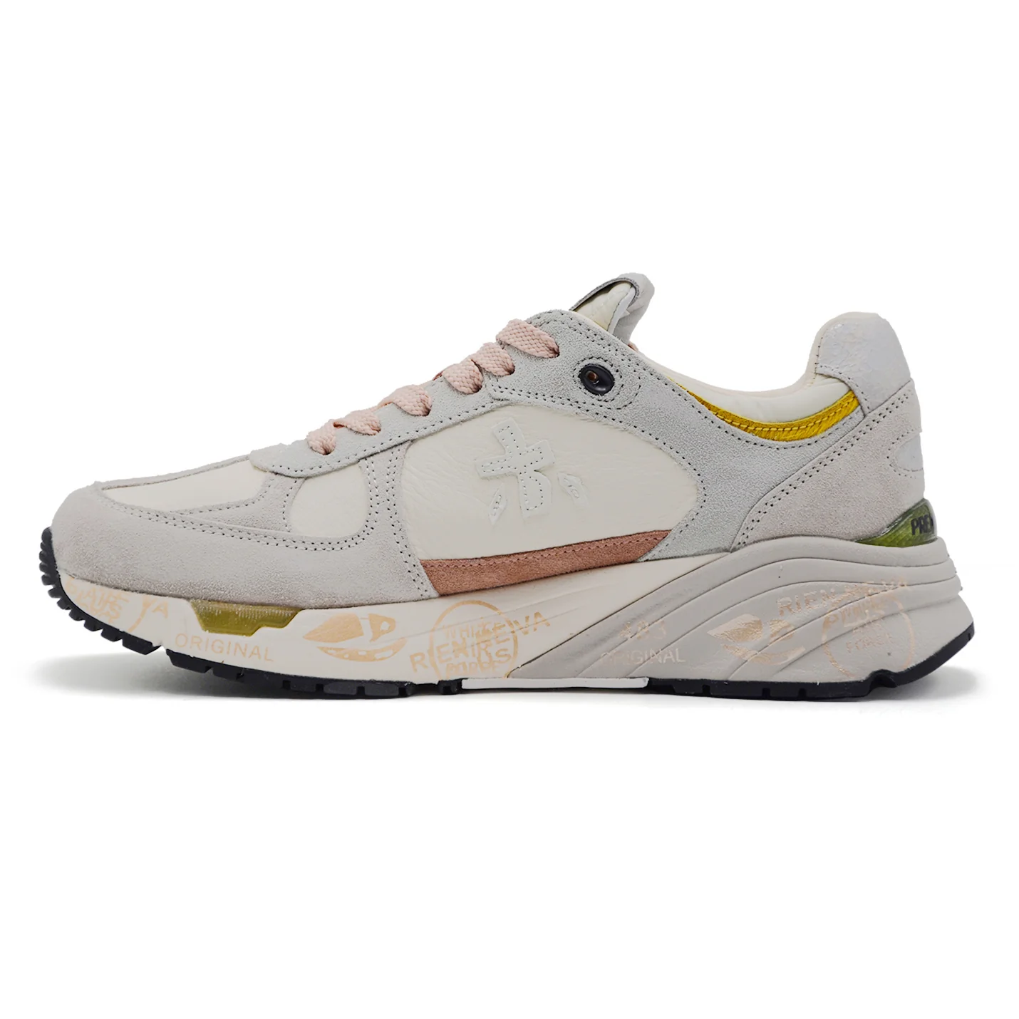 Sneakers Premiata Mase 7824 Donna Silhouette Retrò Beige Crema - Image 4