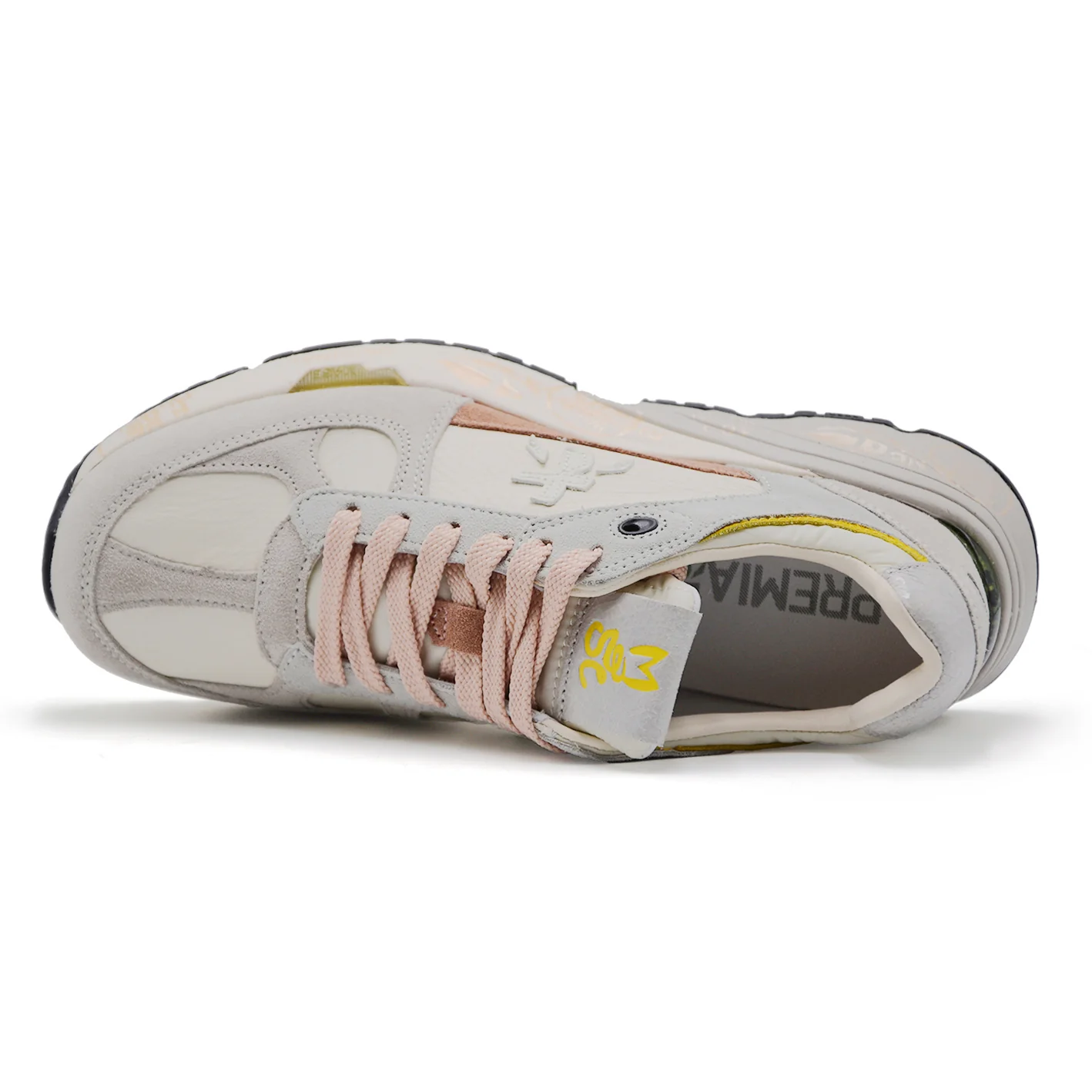 Sneakers Premiata Mase 7824 Donna Silhouette Retrò Beige Crema - Image 5