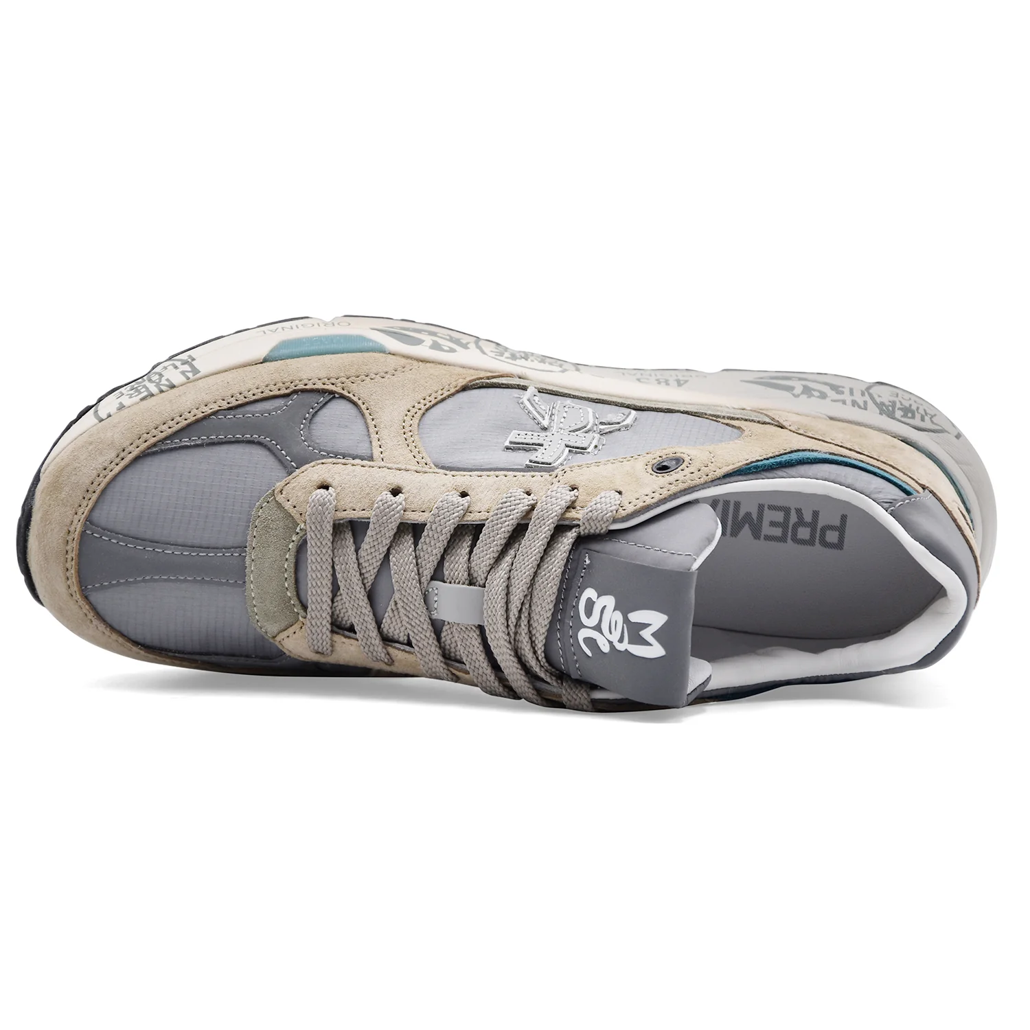 Sneakers Uomo Premiata Mase25 8023 Grigio Stile Contemporaneo - Image 3