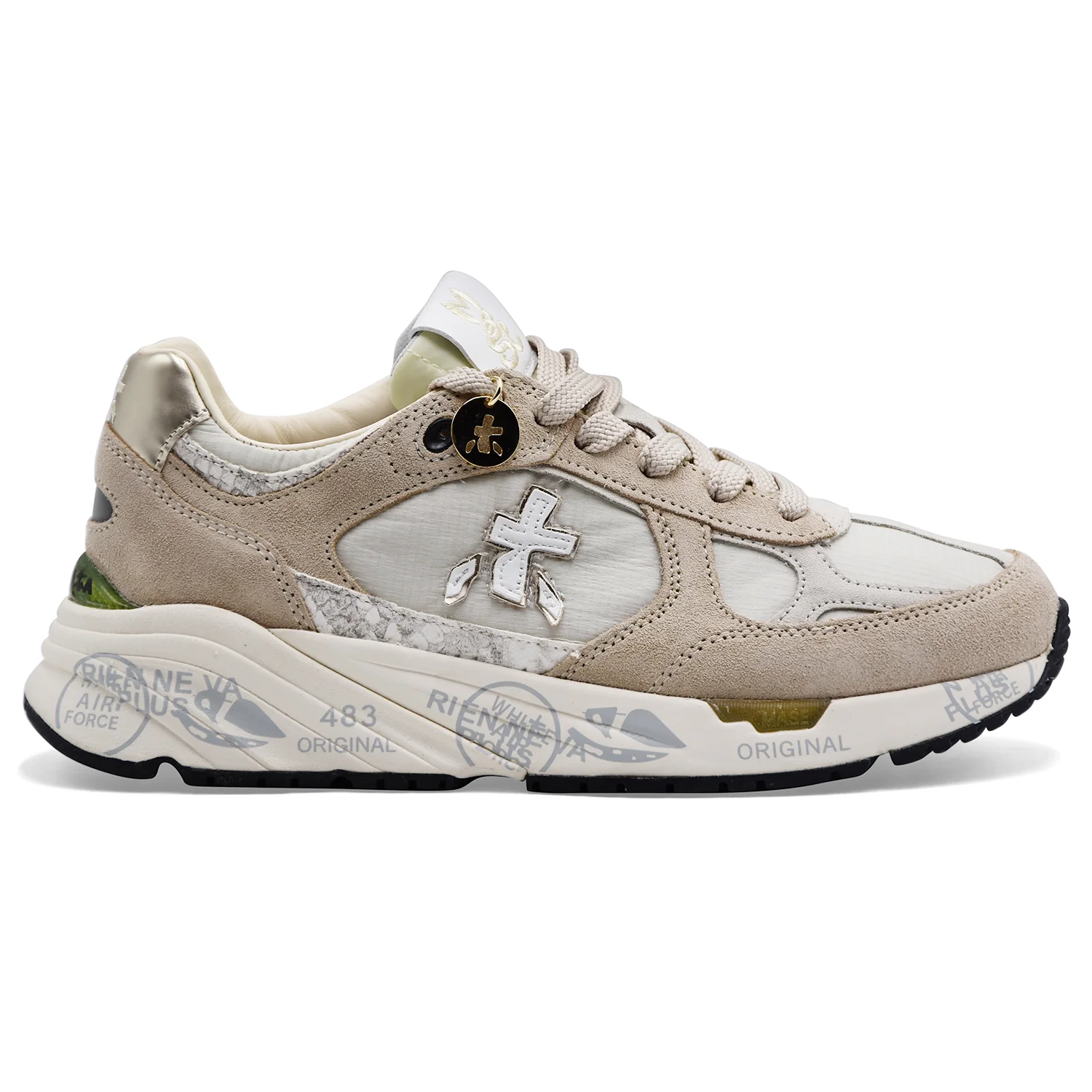 Sneakers Premiata Donna MASED 8116 In Pelle Scamosciata Beige