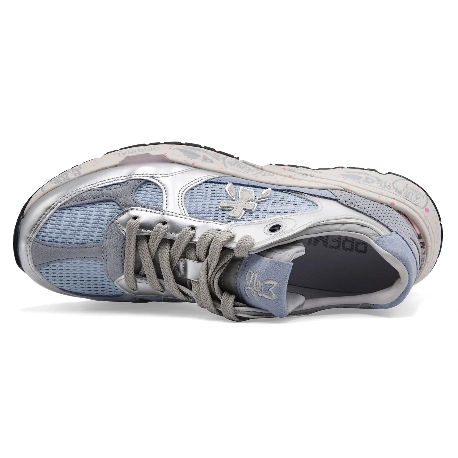 Sneakers Donna Premiata Mased 8205 In Pelle Mesh Light Blue - Image 3