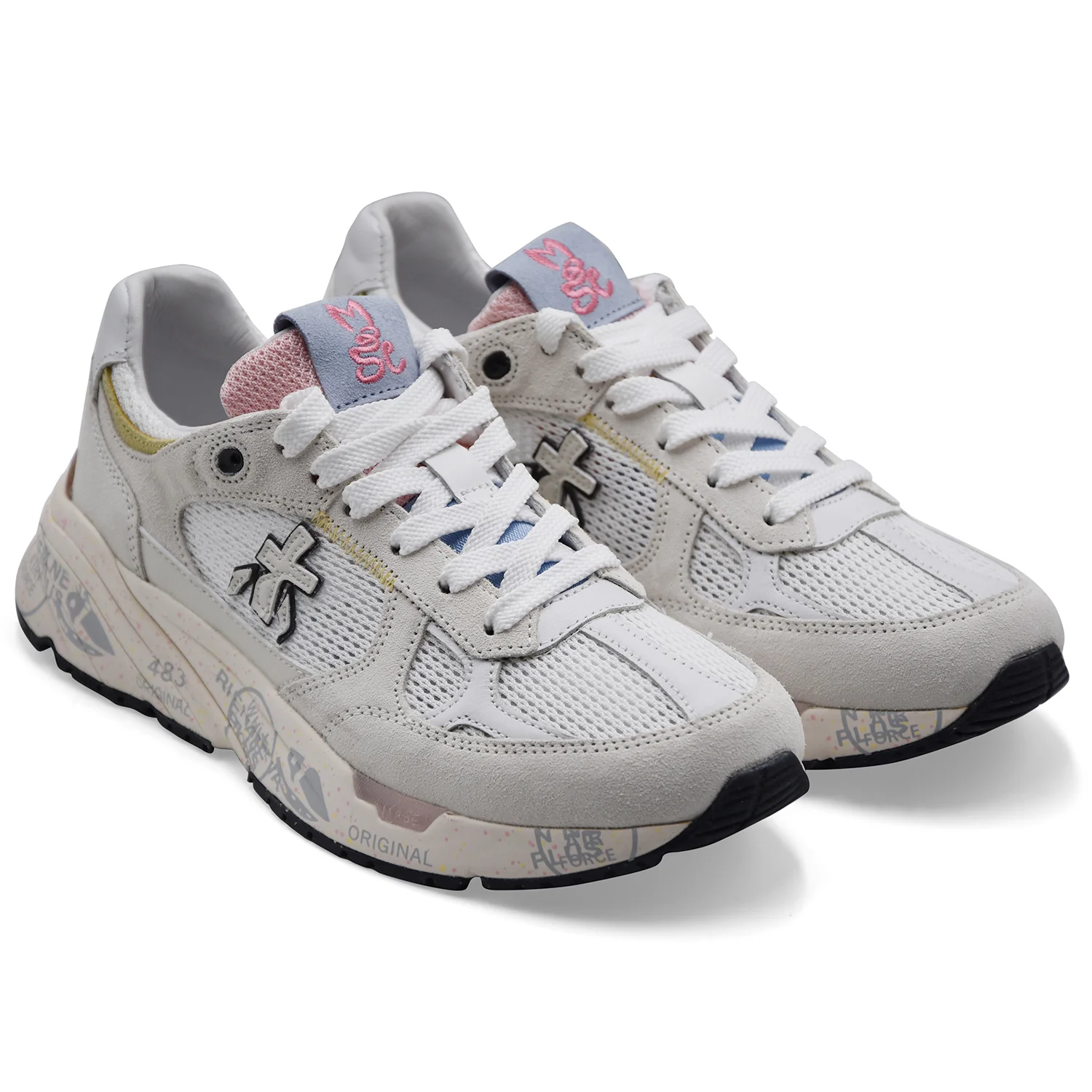 Sneakers Donna Premiata Mased Var. 8206 In Pelle Mesh Bianco - Image 2