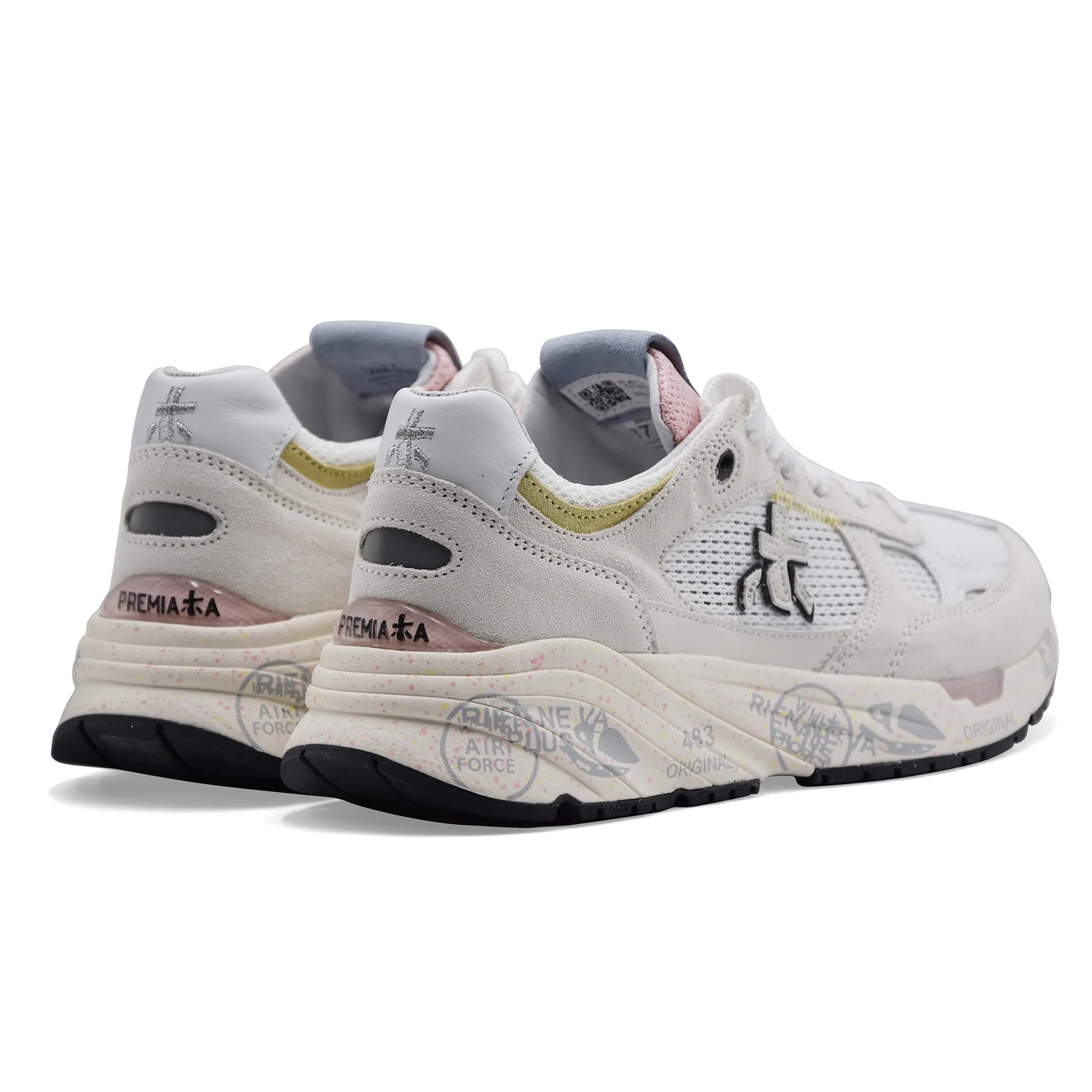 Sneakers Donna Premiata Mased Var. 8206 In Pelle Mesh Bianco - Image 4