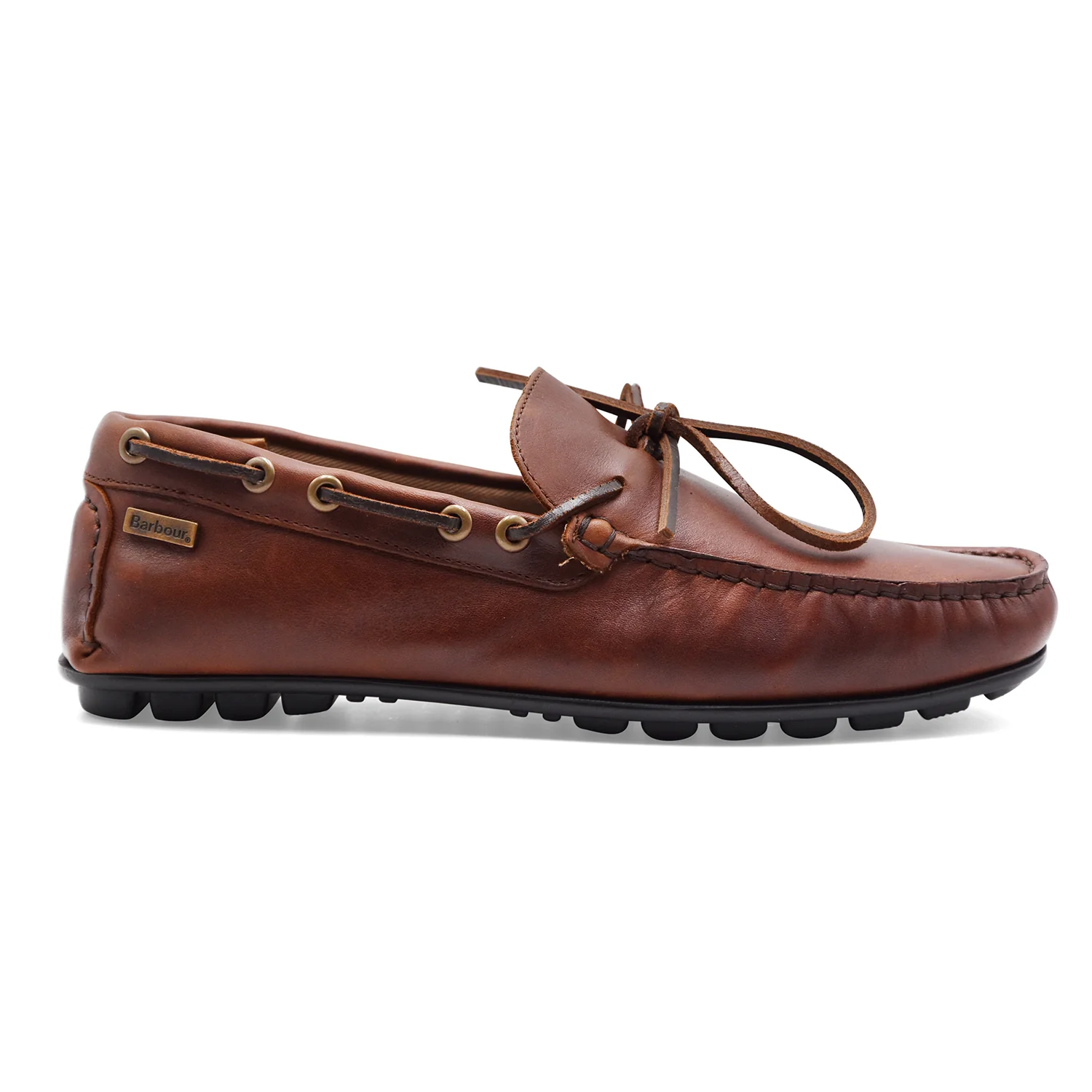 Car Shoe Uomo Marrone Barbour Courage Driving Shoe Vera Pelle