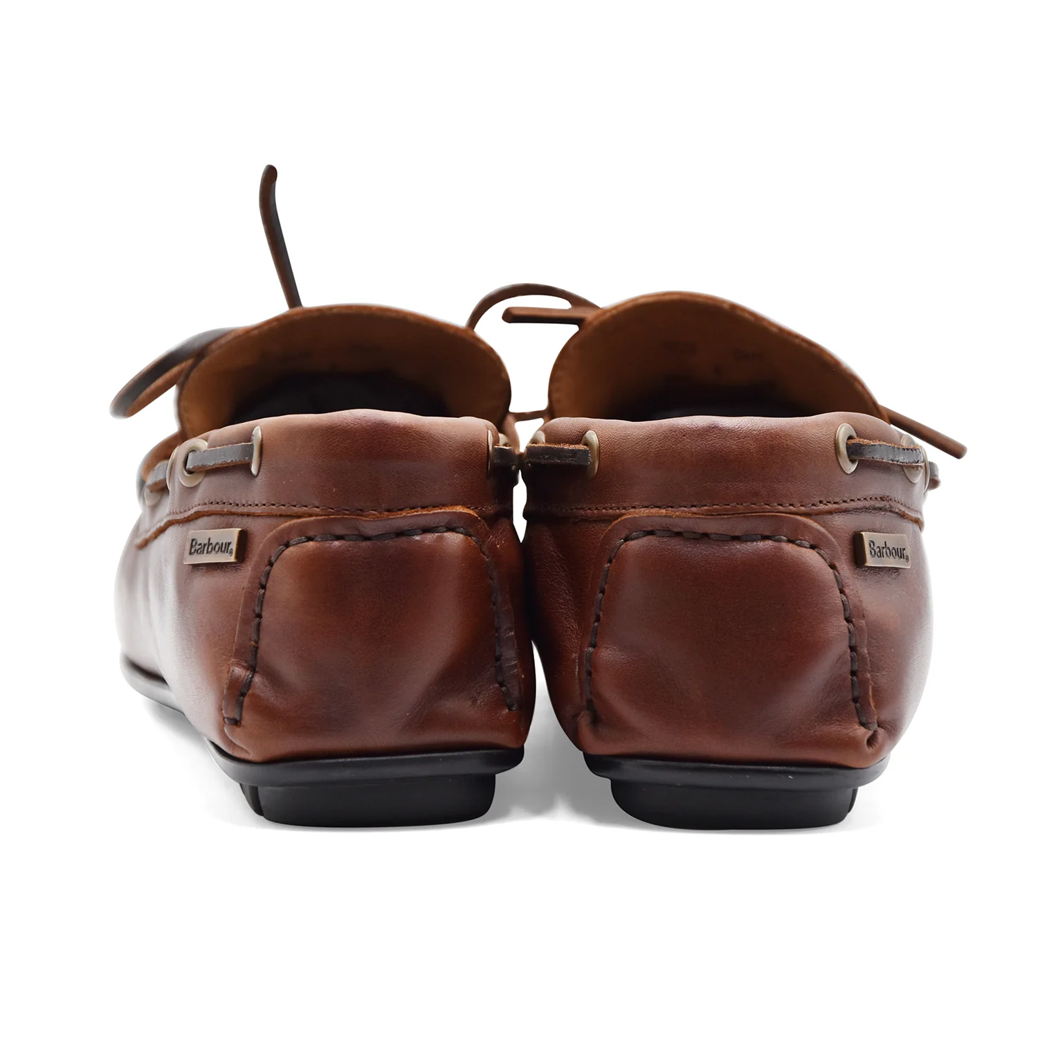 Car Shoe Uomo Marrone Barbour Courage Driving Shoe Vera Pelle - Image 5