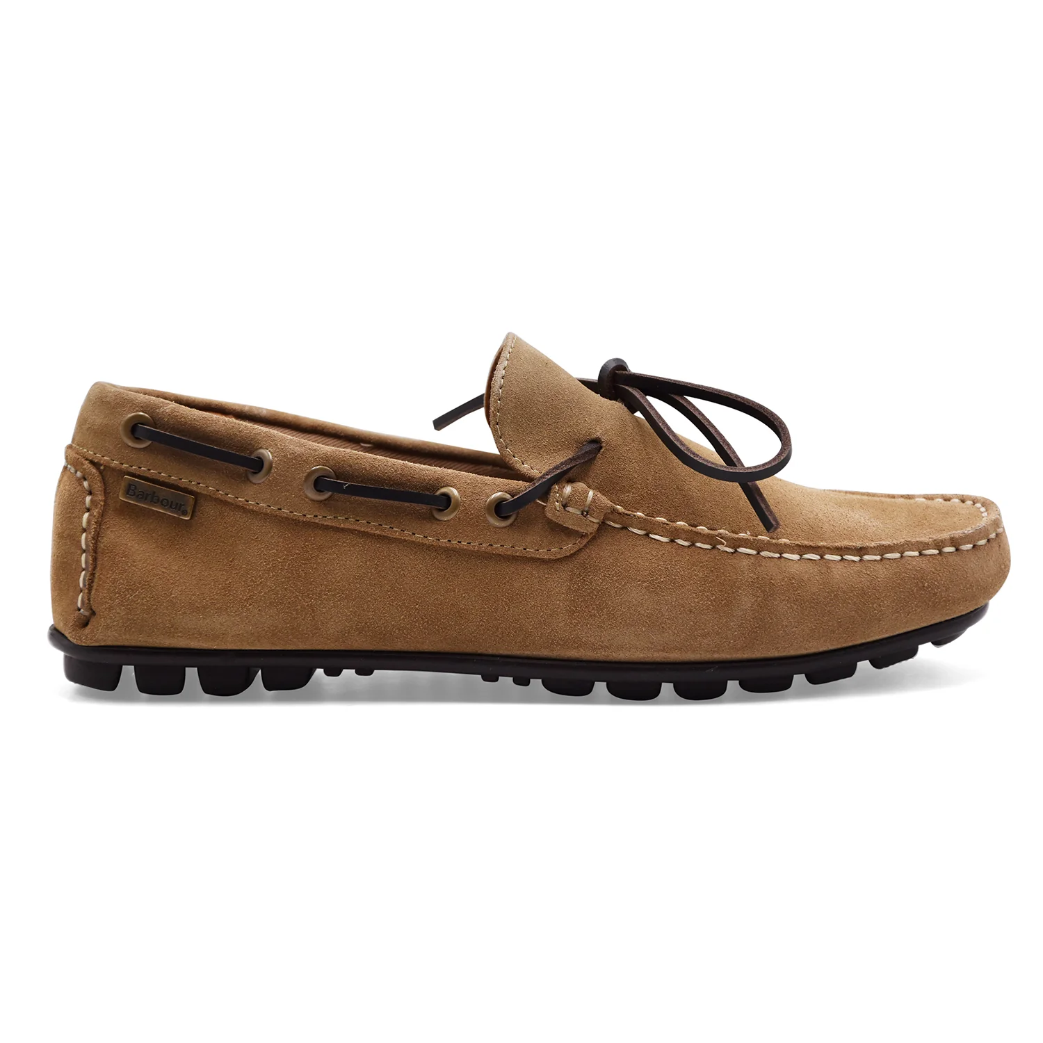 Allacciata Uomo Barbour Courage Driving Shoe In Camoscio Beige