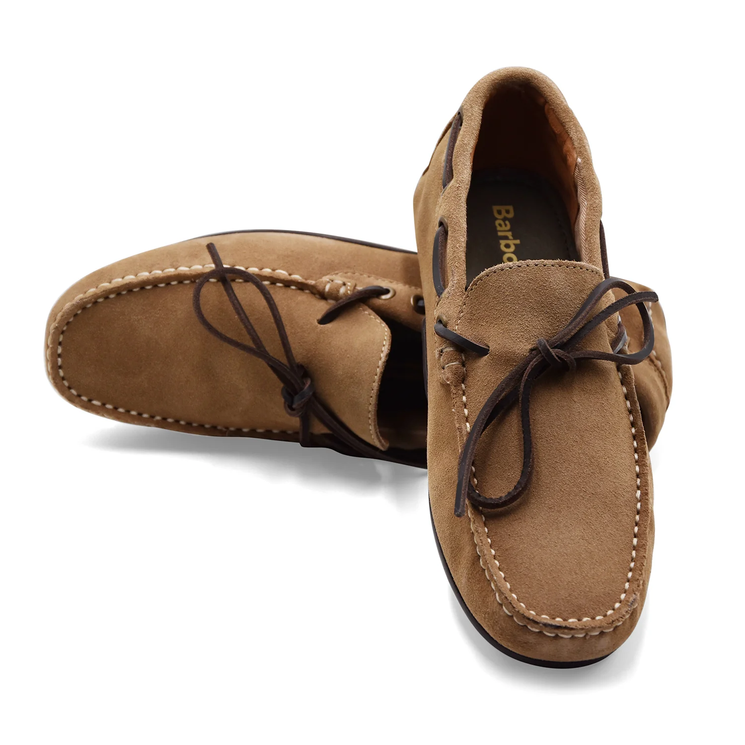 Allacciata Uomo Barbour Courage Driving Shoe In Camoscio Beige - Image 4