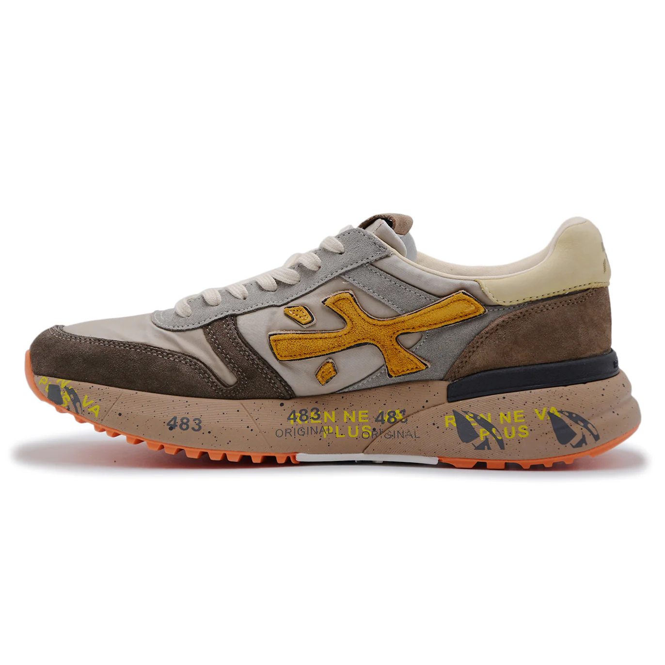 Sneakers Premiata Uomo Mick 7866 Marrone Taupe Contrasti Colore - Image 4