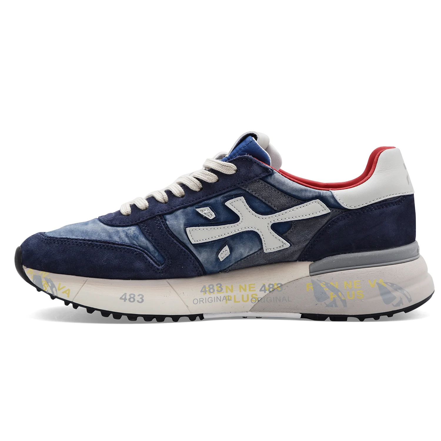 Sneakers Premiata Uomo Mick 8006 Tessuto Suede Blu Stonewashed - Image 3