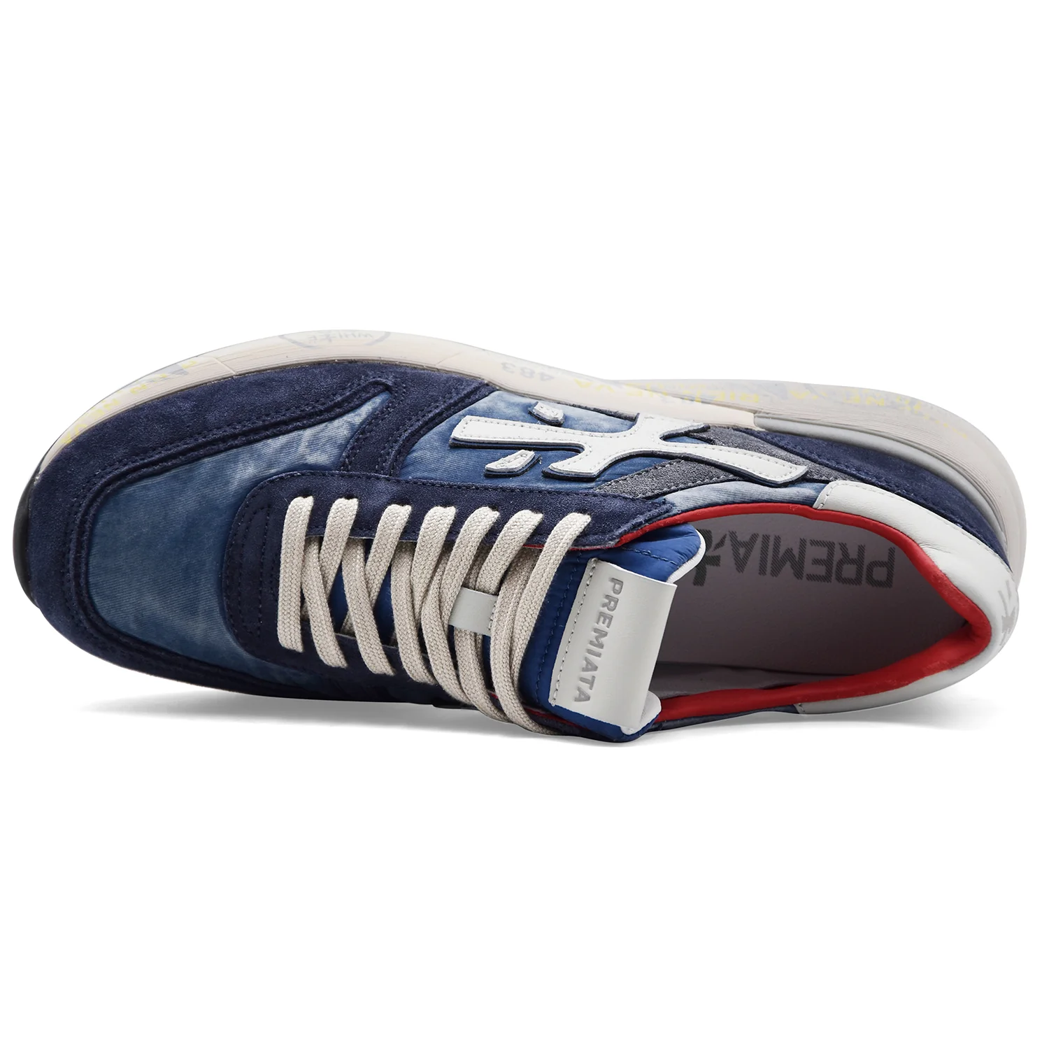 Sneakers Premiata Uomo Mick 8006 Tessuto Suede Blu Stonewashed - Image 4