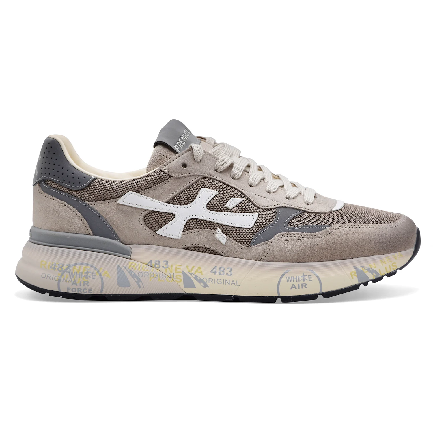 Sneakers Uomo Premiata Mick 0.1 8118 Taupe Grafiche Iconiche