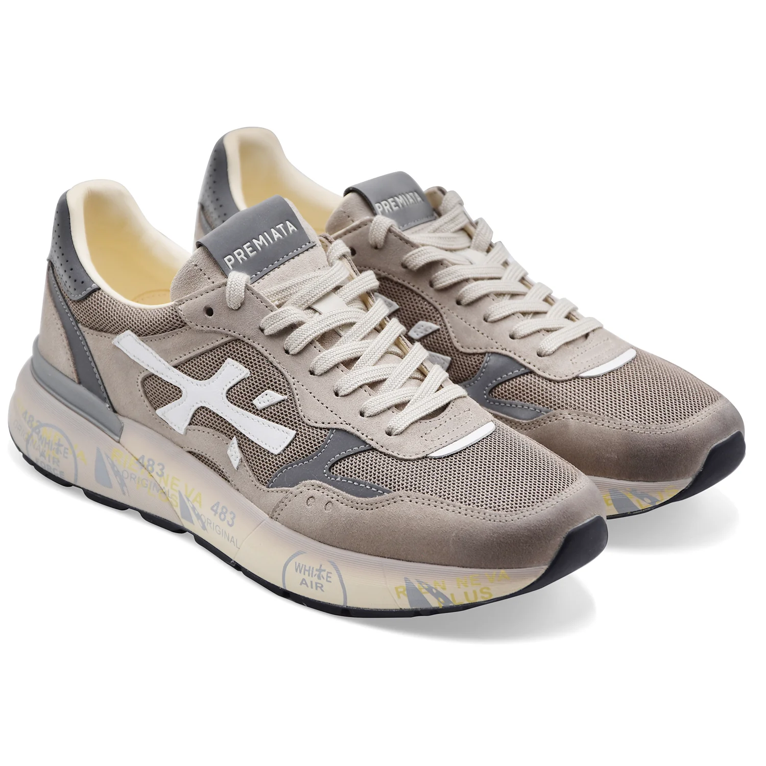 Sneakers Uomo Premiata Mick 0.1 8118 Taupe Grafiche Iconiche - Image 2