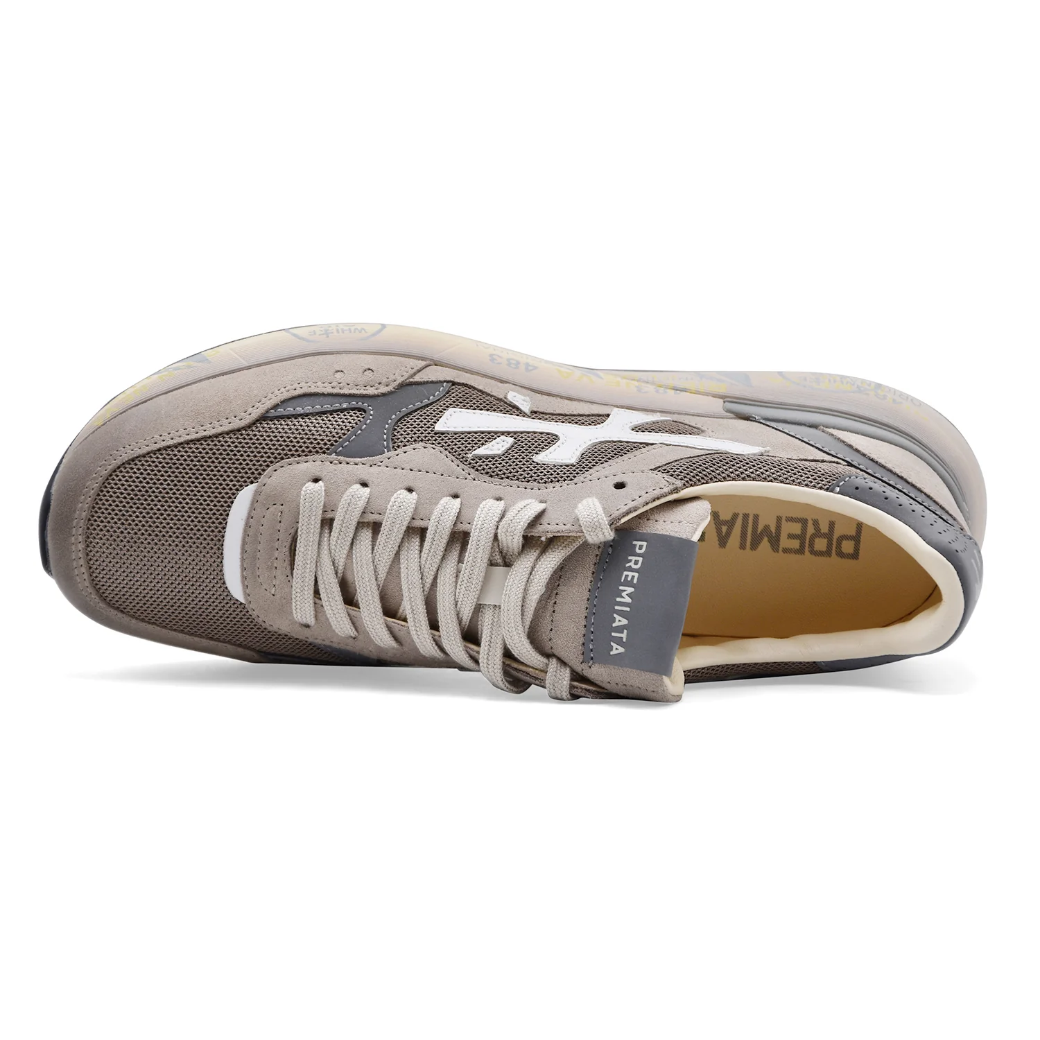 Sneakers Uomo Premiata Mick 0.1 8118 Taupe Grafiche Iconiche - Image 3