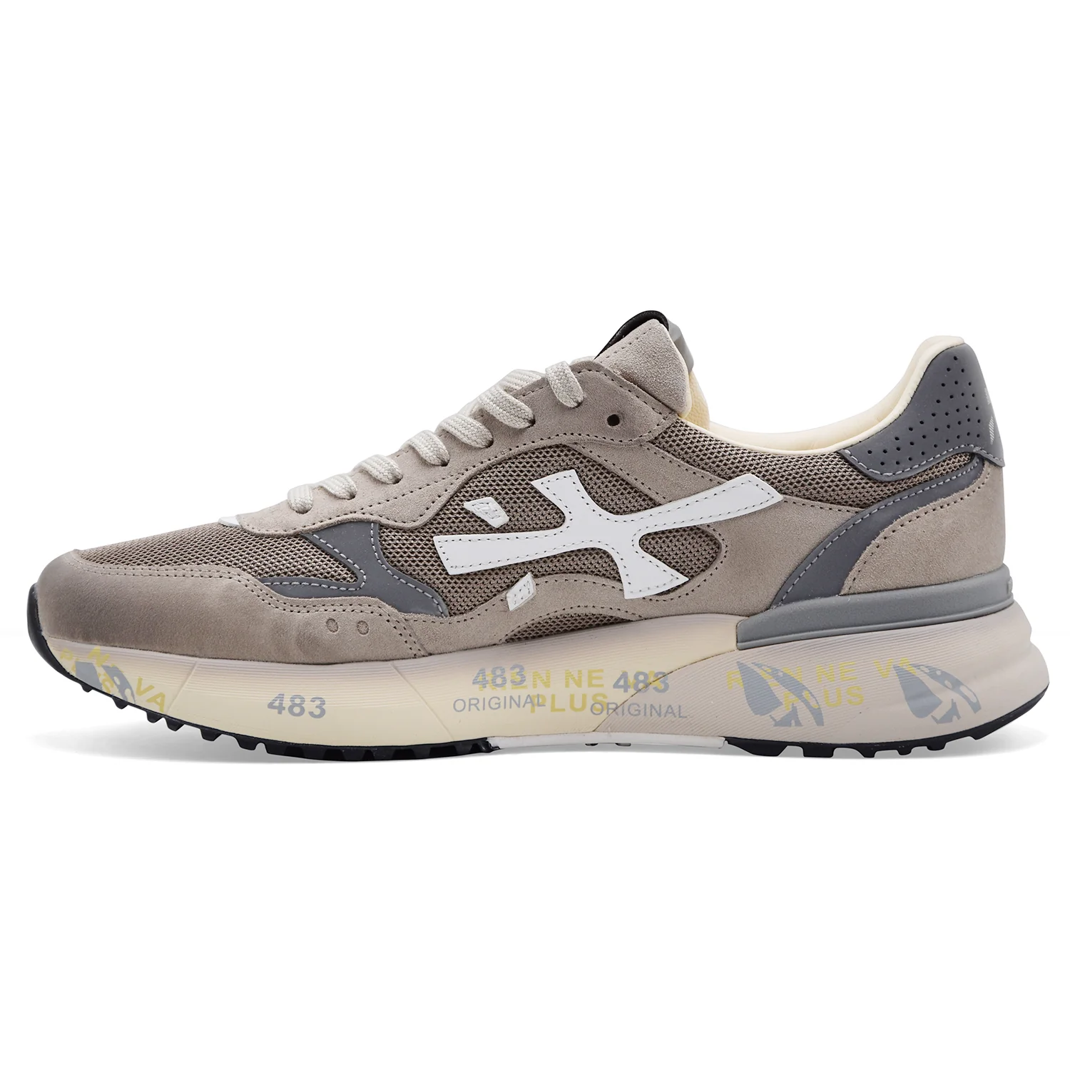Sneakers Uomo Premiata Mick 0.1 8118 Taupe Grafiche Iconiche - Image 5
