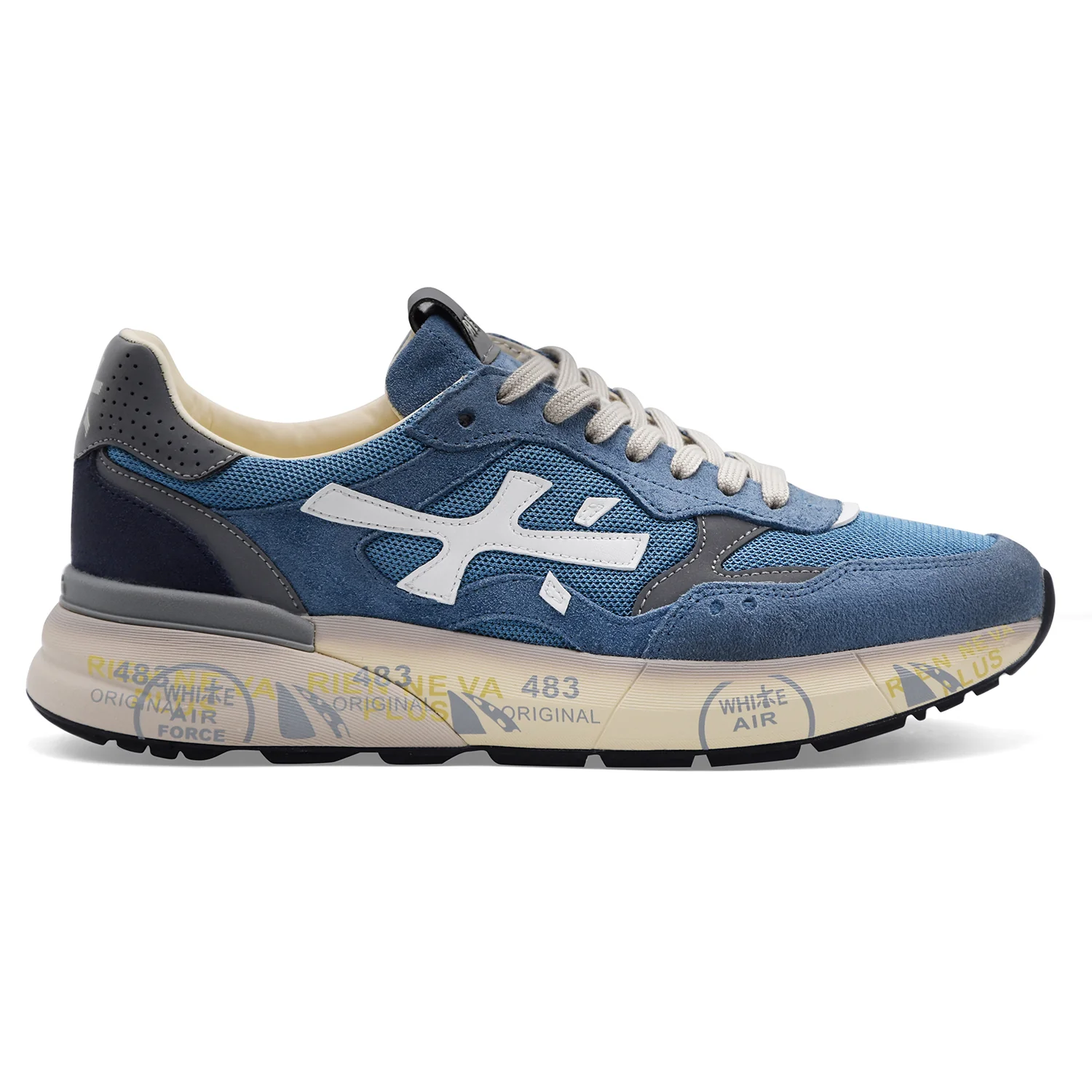 Sneakers Premiata MICK0.1 8120 Uomo In Camoscio E Tessuto Blu
