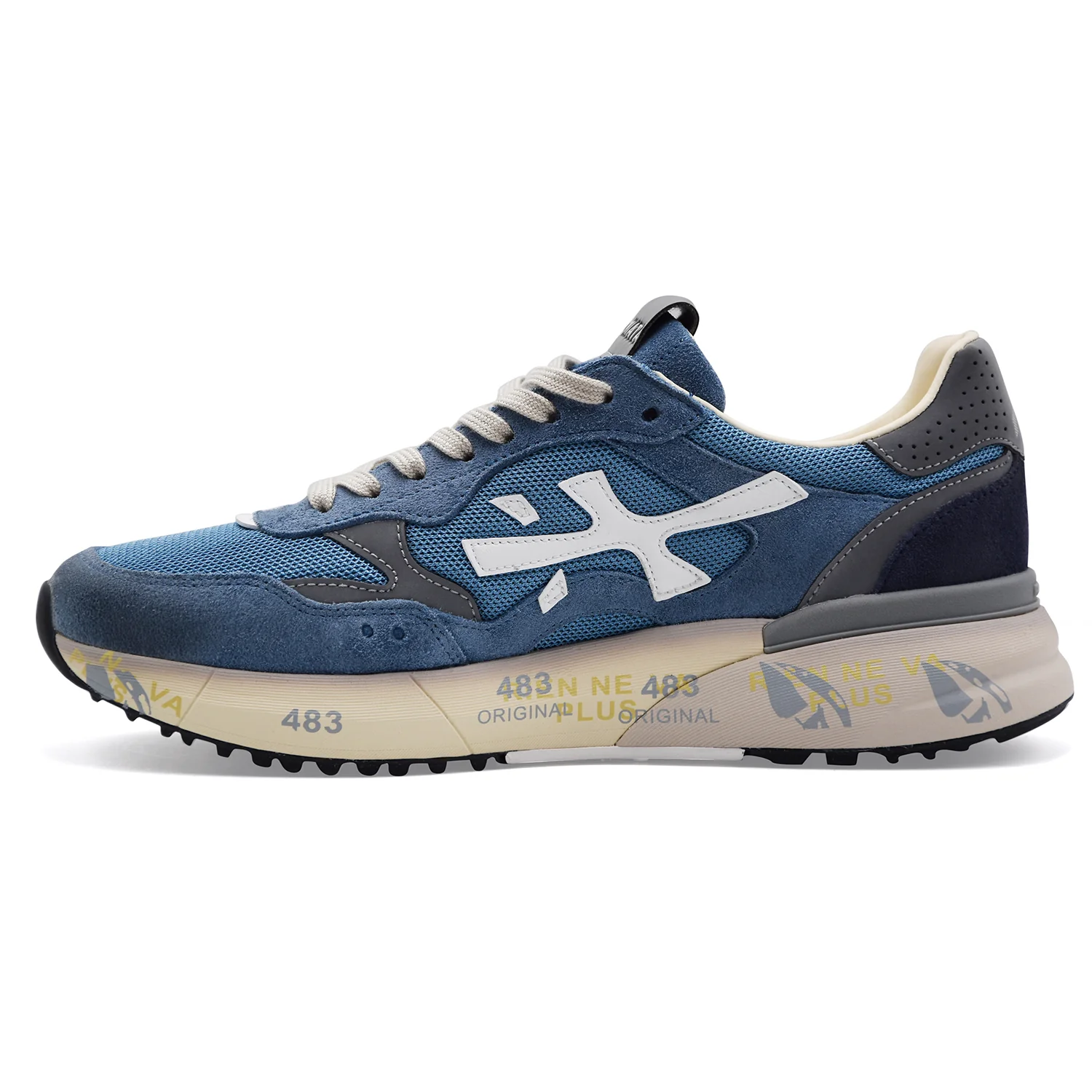 Sneakers Premiata MICK0.1 8120 Uomo In Camoscio E Tessuto Blu - Image 4
