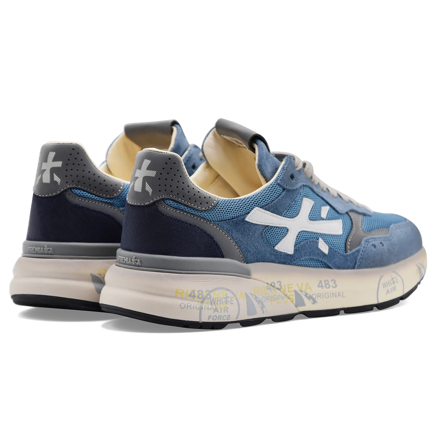 Sneakers Premiata MICK0.1 8120 Uomo In Camoscio E Tessuto Blu - Image 5