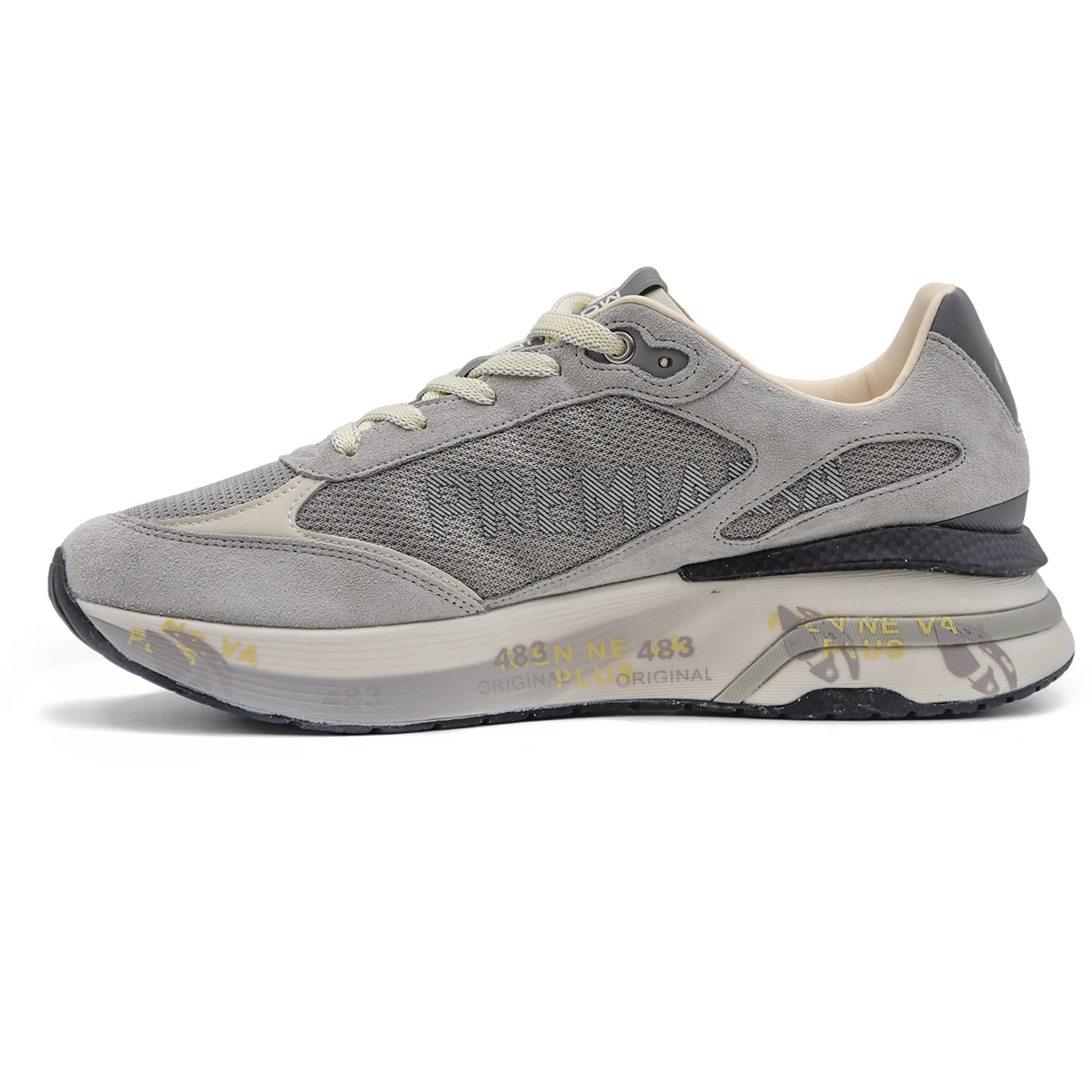 Premiata Uomo Sneakers Grigio Moe Run 7304 Leggerezza Movimento - Image 3