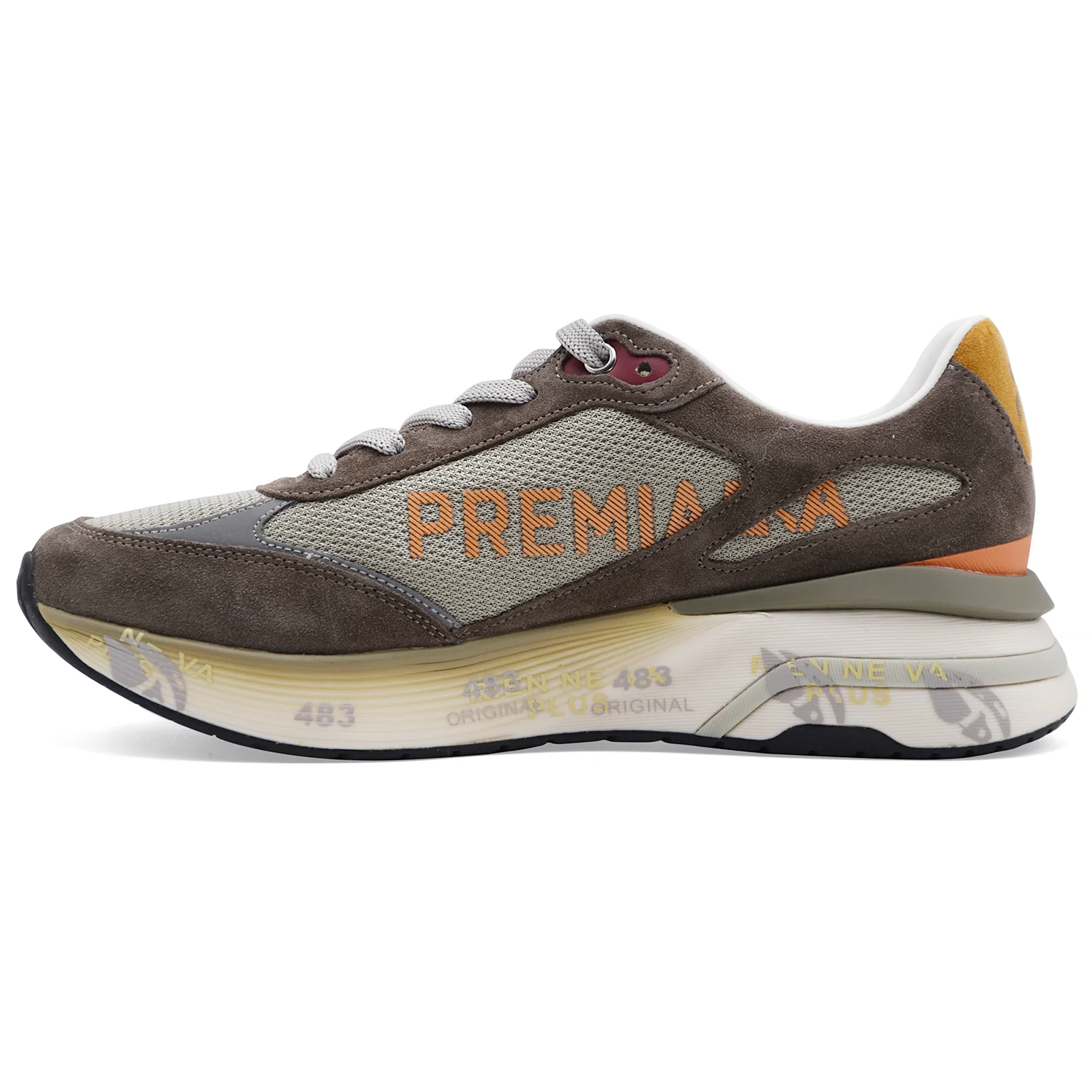 Sneakers Uomo Premiata Moerun 7871 Taupe Logo Laterale Iconico - Image 3
