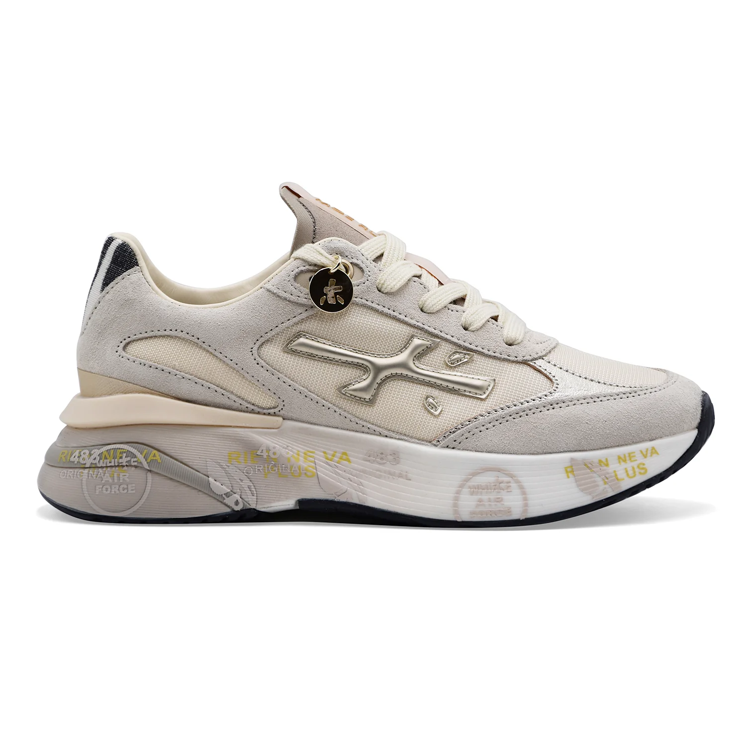 Sneakers Donna Premiata Moerund 8080 Beige Dal Design Dinamico
