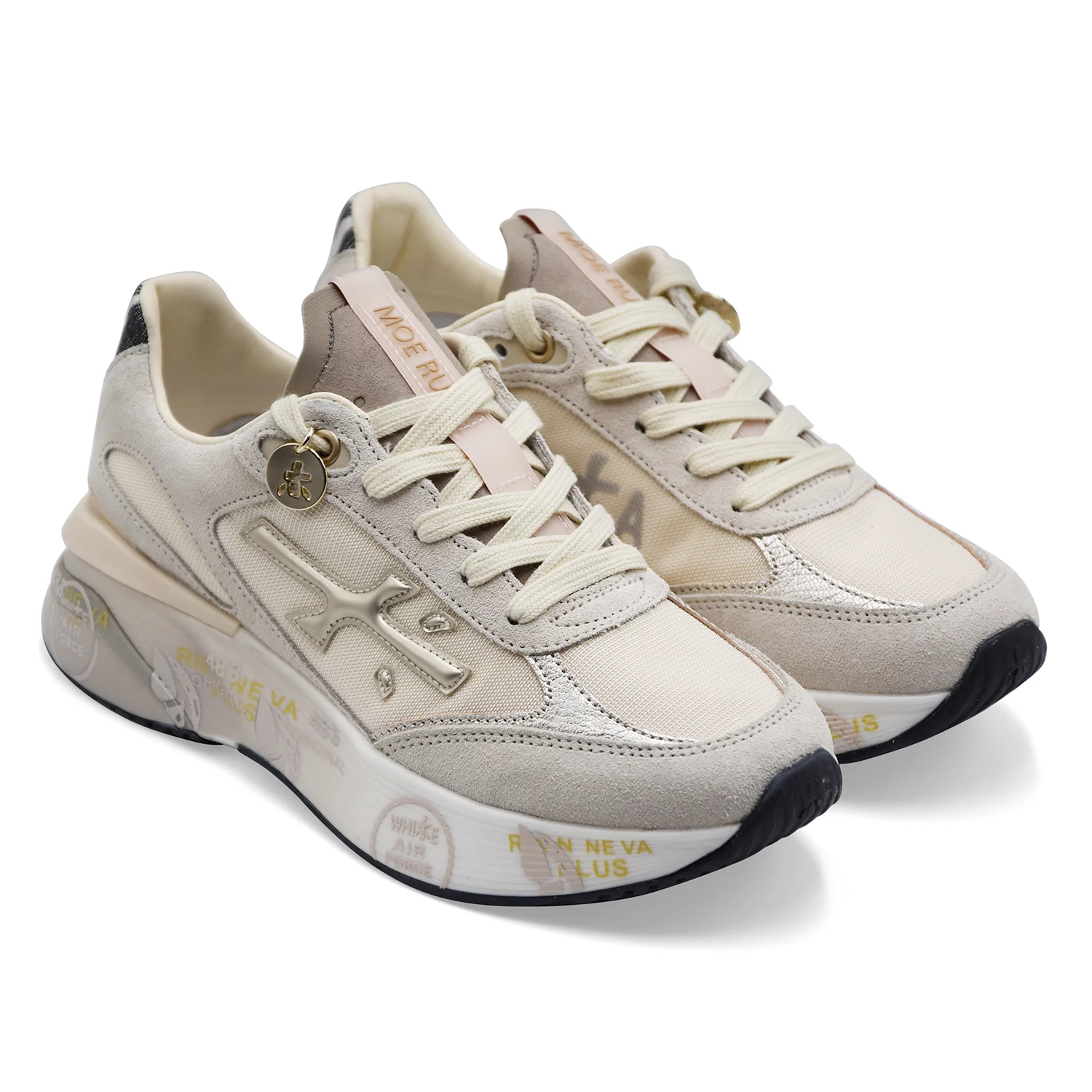 Sneakers Donna Premiata Moerund 8080 Beige Dal Design Dinamico - Image 2