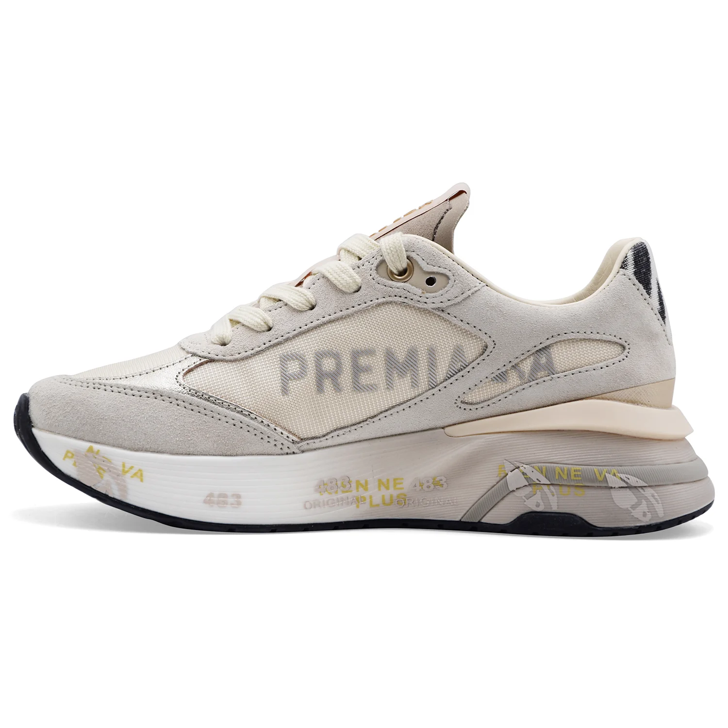 Sneakers Donna Premiata Moerund 8080 Beige Dal Design Dinamico - Image 3