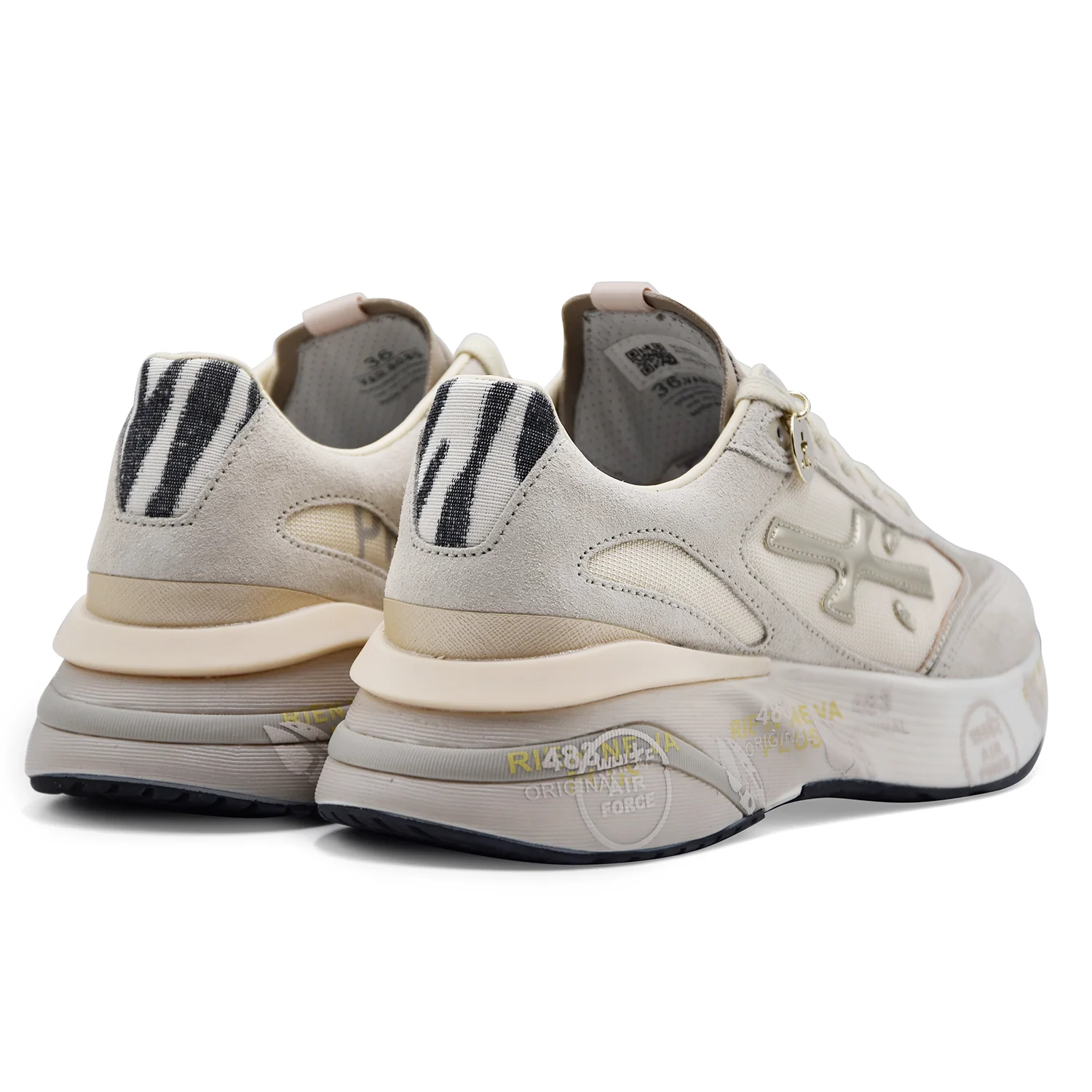 Sneakers Donna Premiata Moerund 8080 Beige Dal Design Dinamico - Image 5