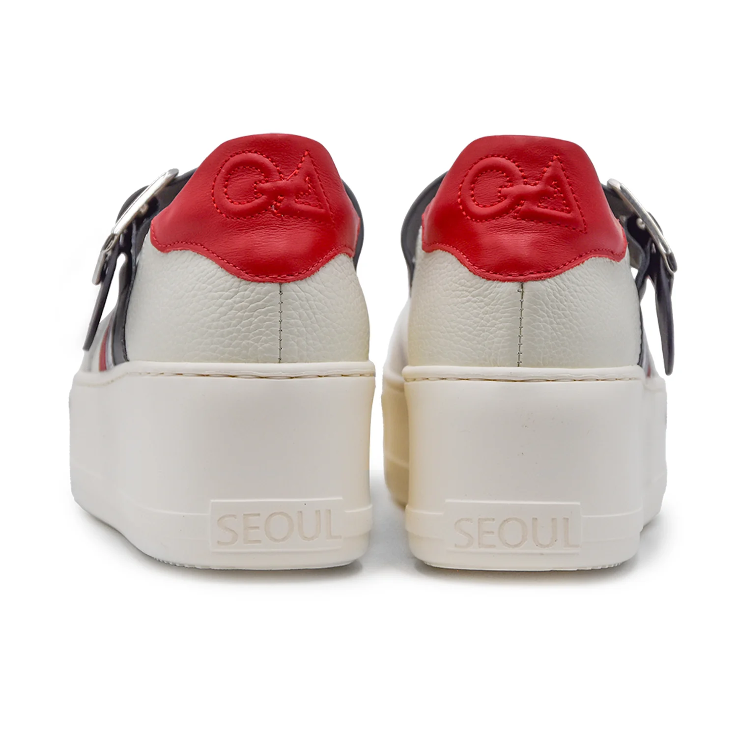 Loafer Oa Non-Fashion Donna Bianco Rosso Ballerine Seoul - Image 4