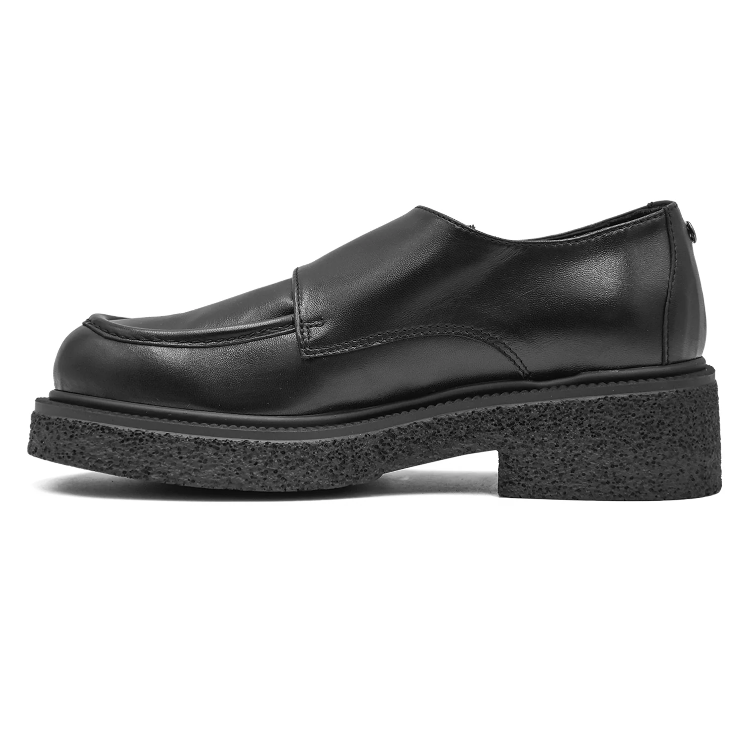 Loafer Nero Monk Strap Donna Con Iconiche Doppie Fibbie Laterali - Image 3