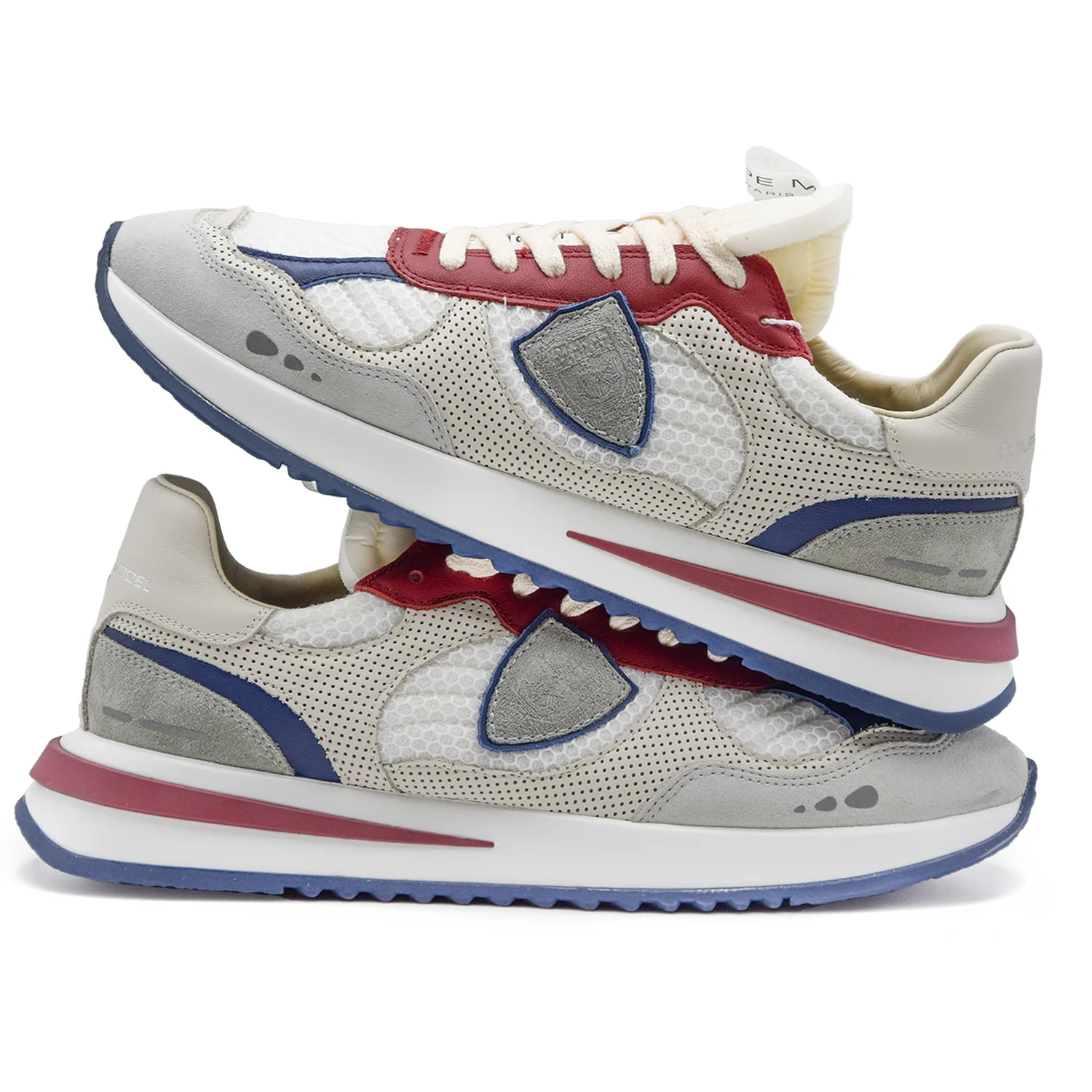 Sneakers Philippe Model Olympique Uomo Bianco Bordeaux 3D Insert - Image 4