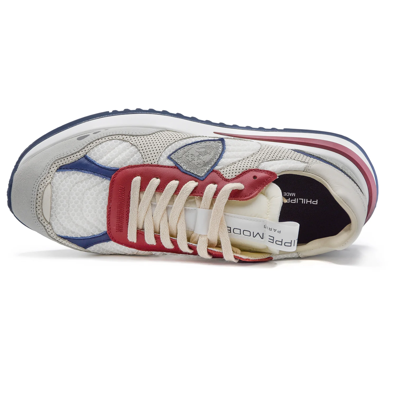 Sneakers Philippe Model Olympique Uomo Bianco Bordeaux 3D Insert - Image 6