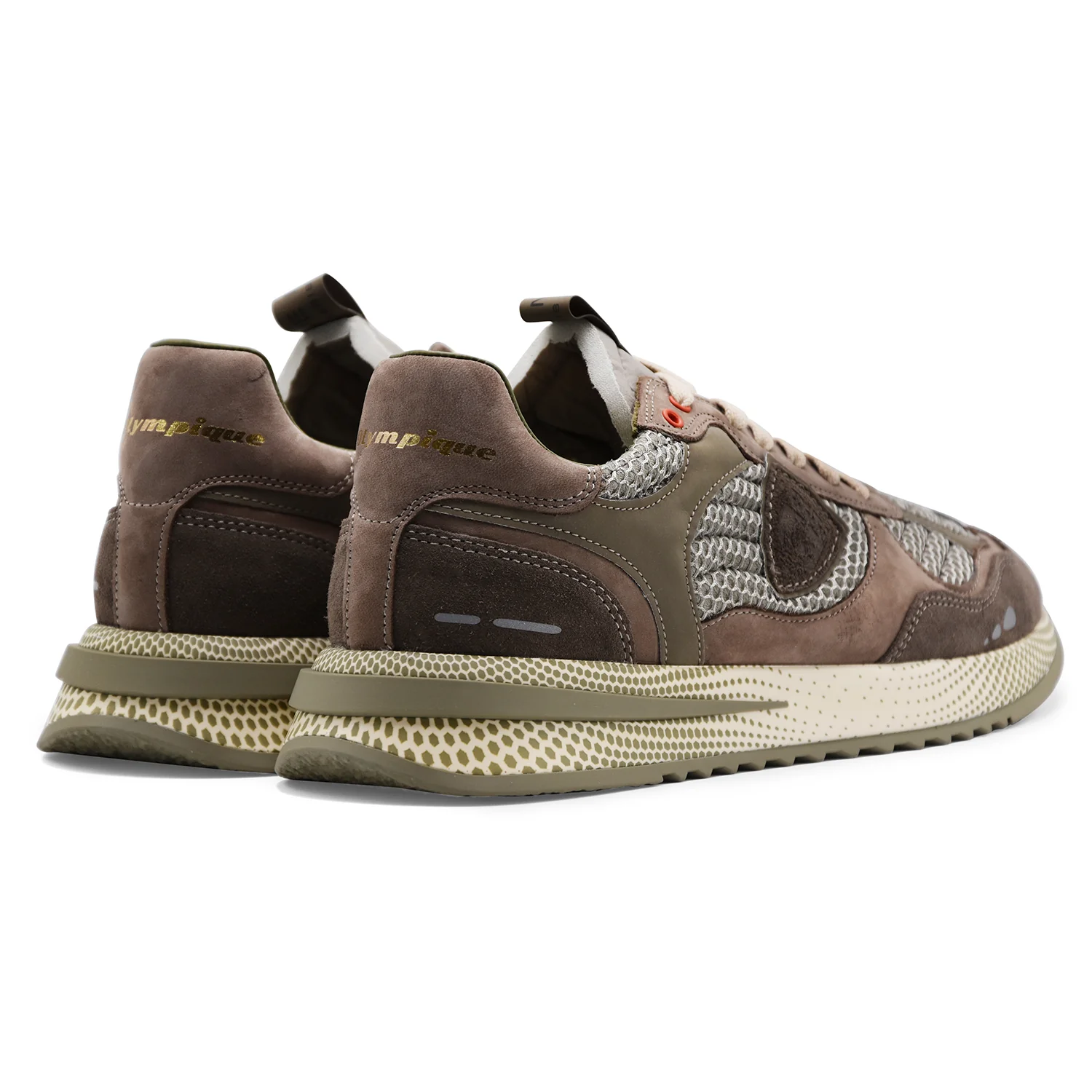 Sneakers Philippe Model Uomo Olympique Fango E Verde Militare - Image 3