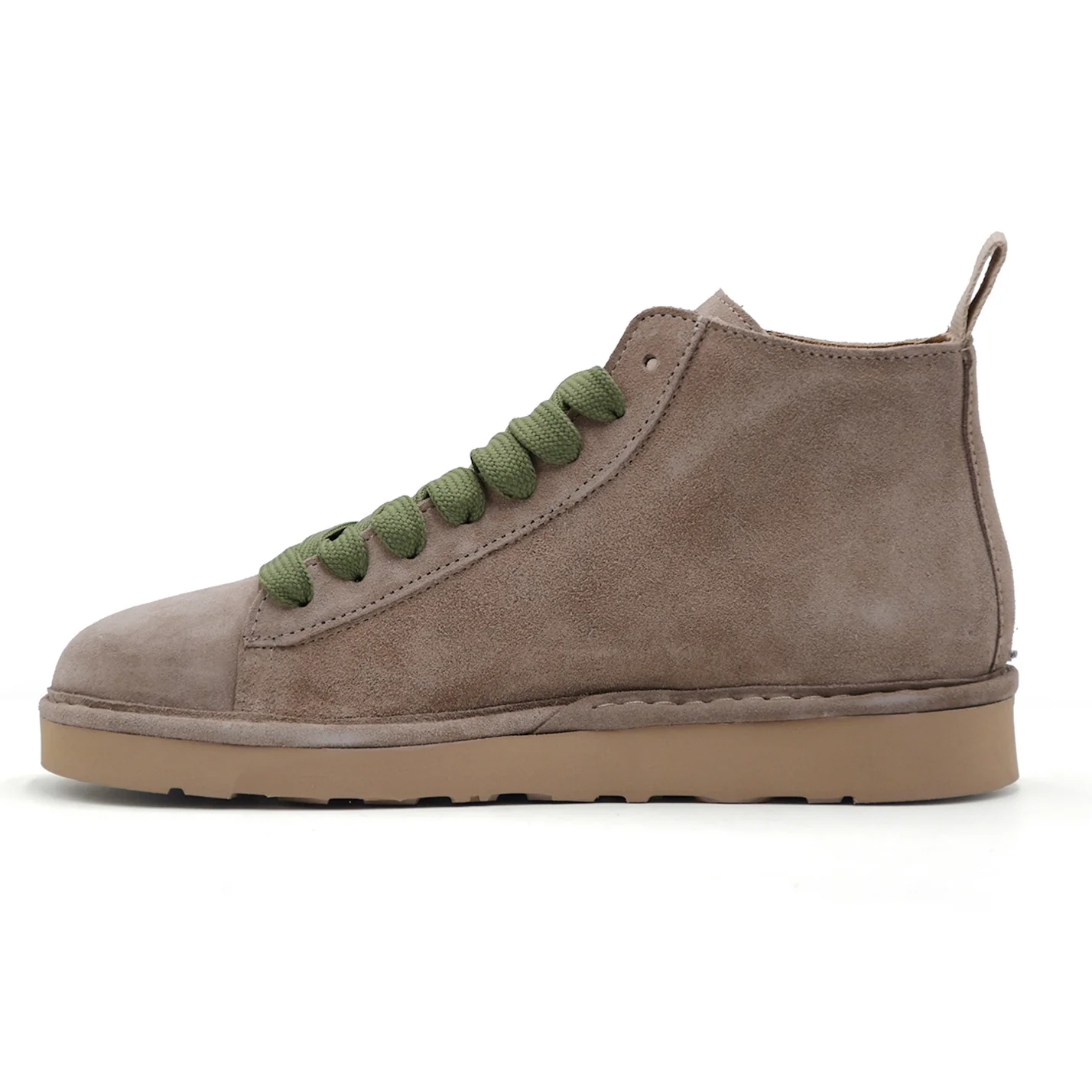 Polacchini Uomo Panchic P001 Beige Lacci A Trama Larga Verdi - Image 4