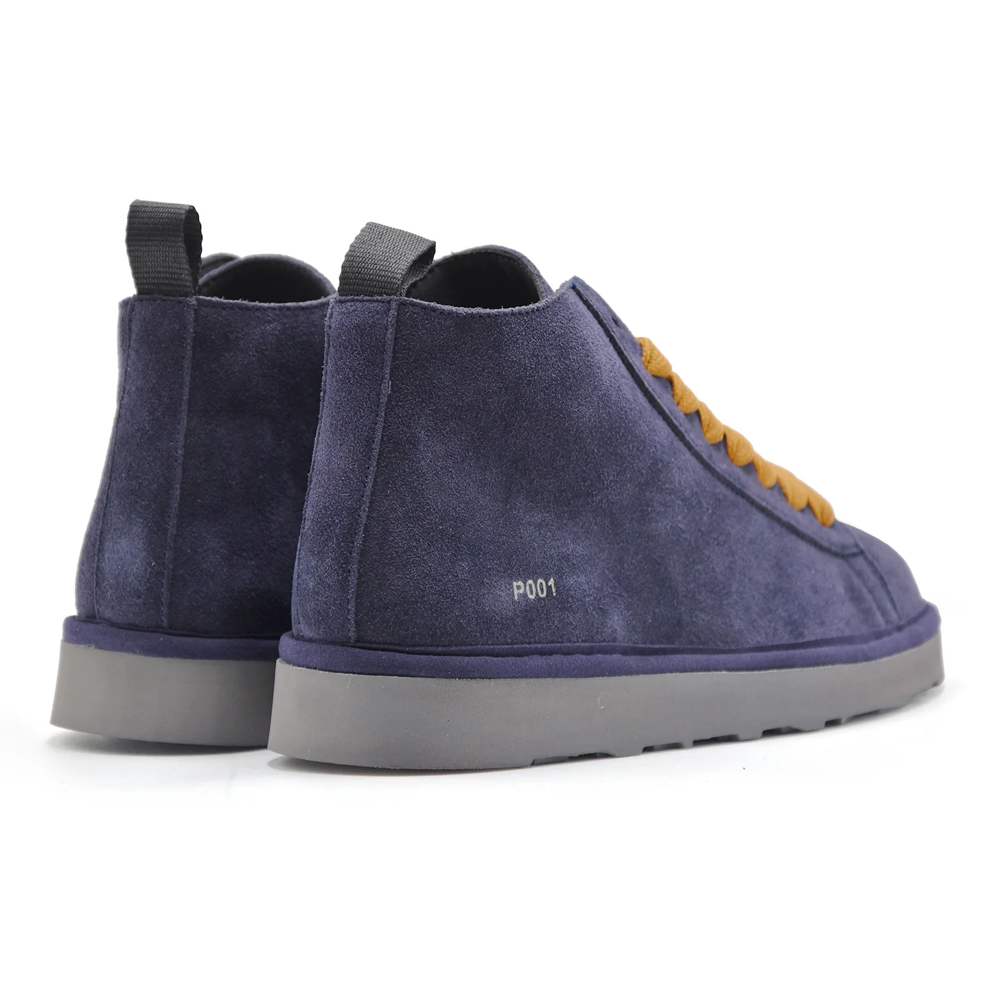 Polacchini Panchic Uomo P001 Pelle Scamosciata Blu Stile Iconico - Image 4