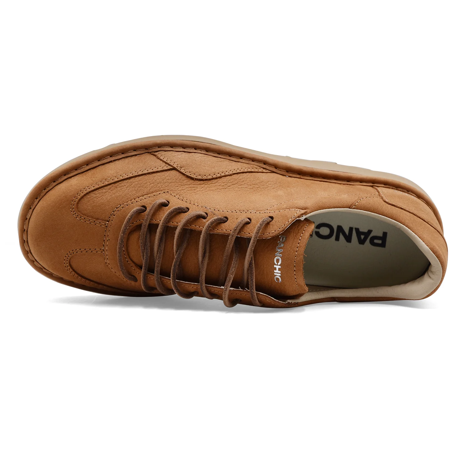 Sneakers Uomo Panchic P011 Nubuck Cammello Sportive E Casual - Image 3